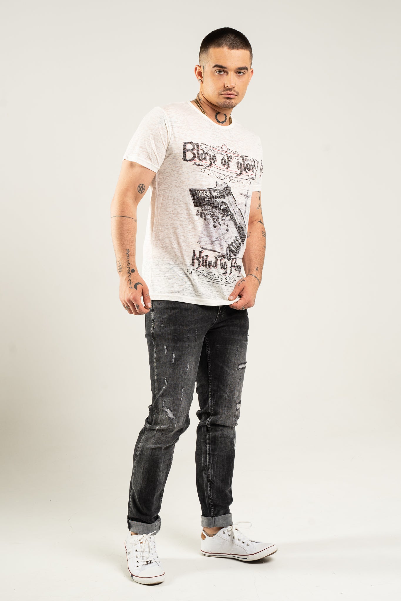 Koszulka "Blaze of Glory" - Biała