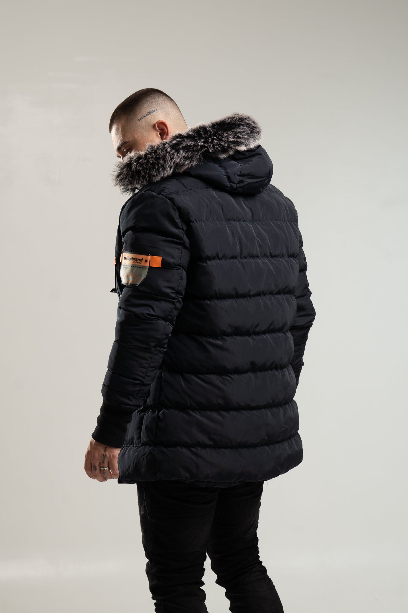 Parka męska w kolorze granatowym