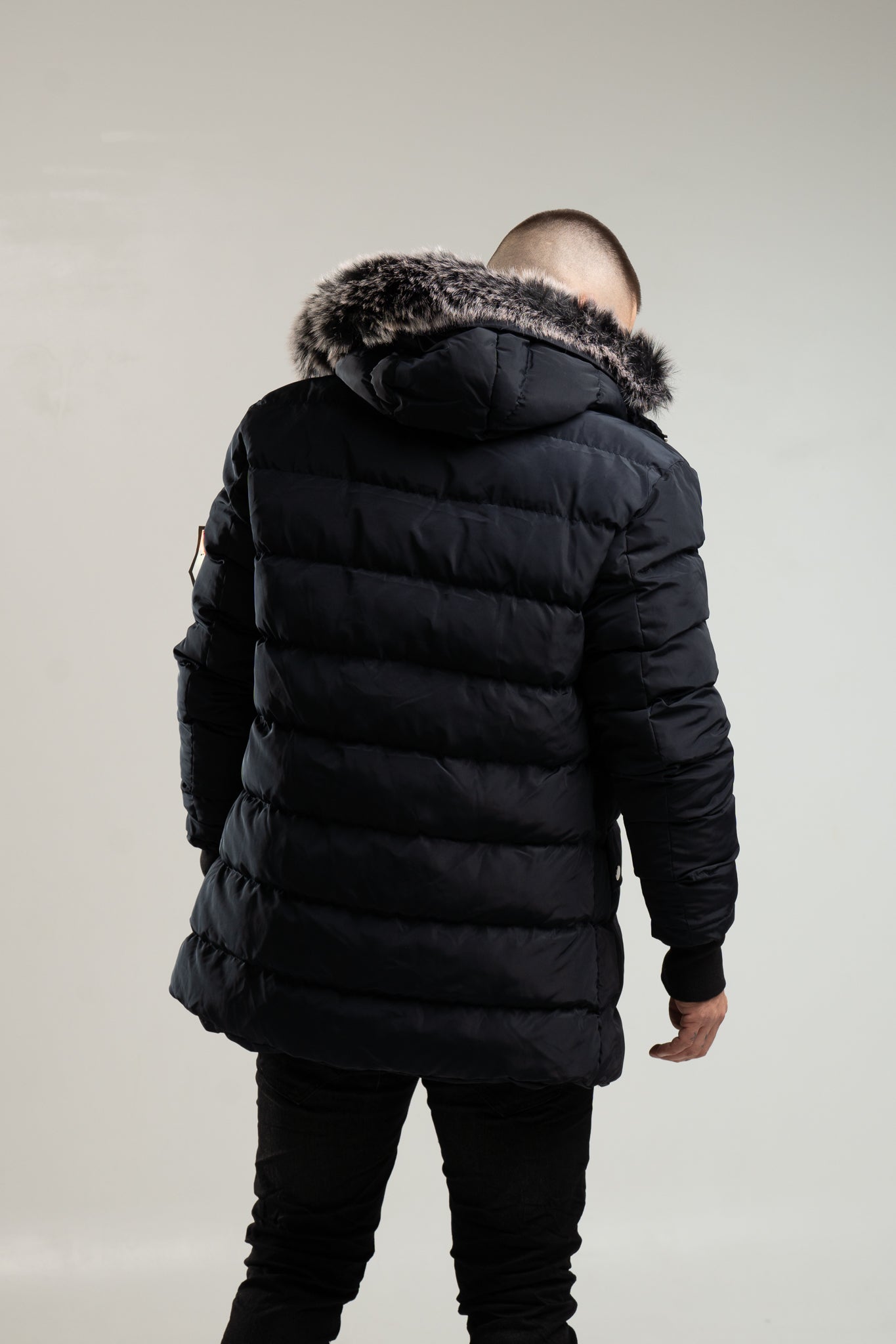Parka męska w kolorze granatowym