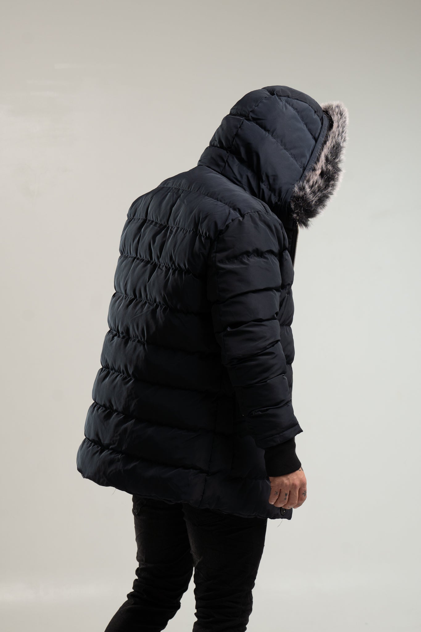 Parka męska w kolorze granatowym