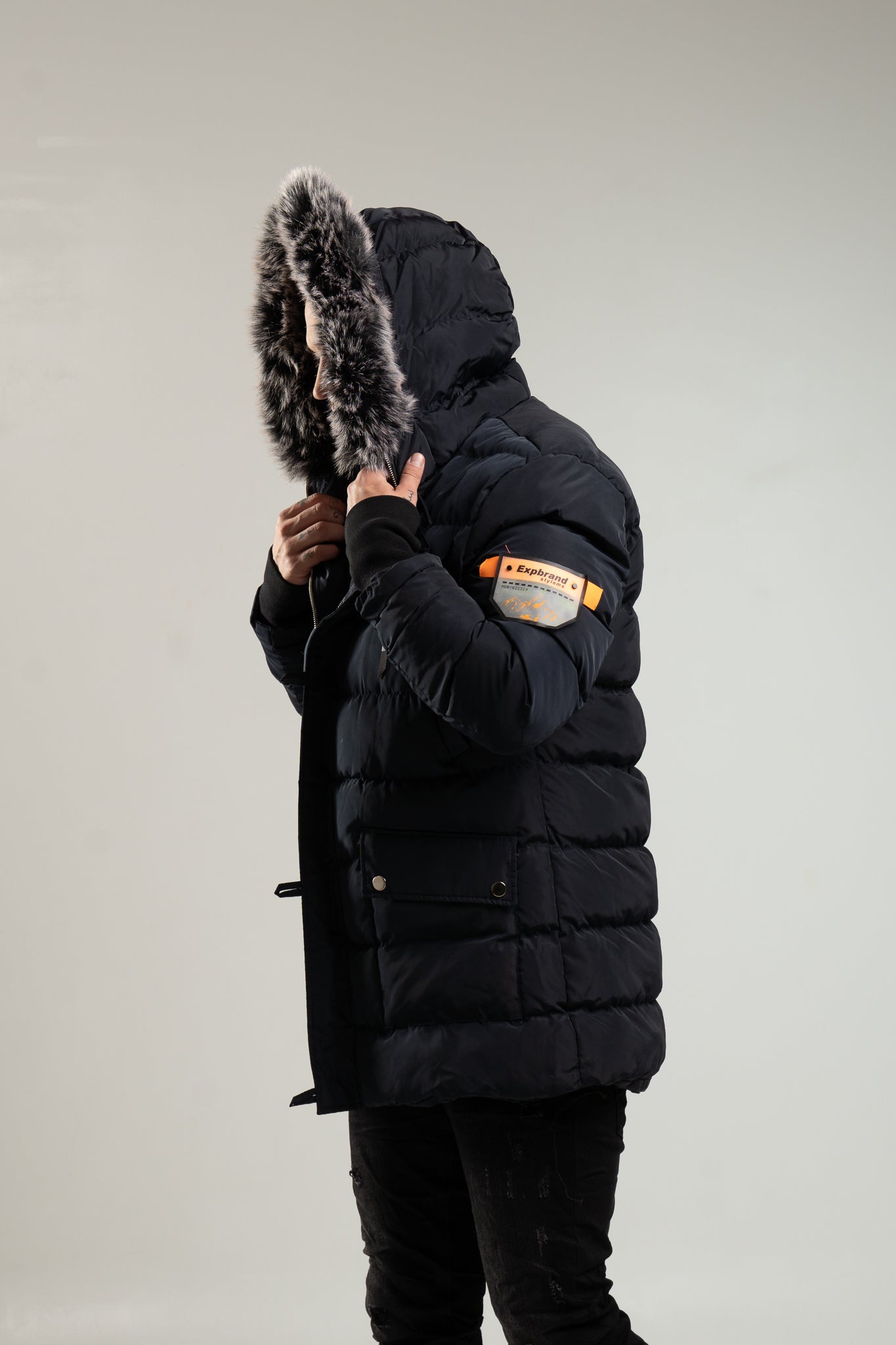 Parka męska w kolorze granatowym