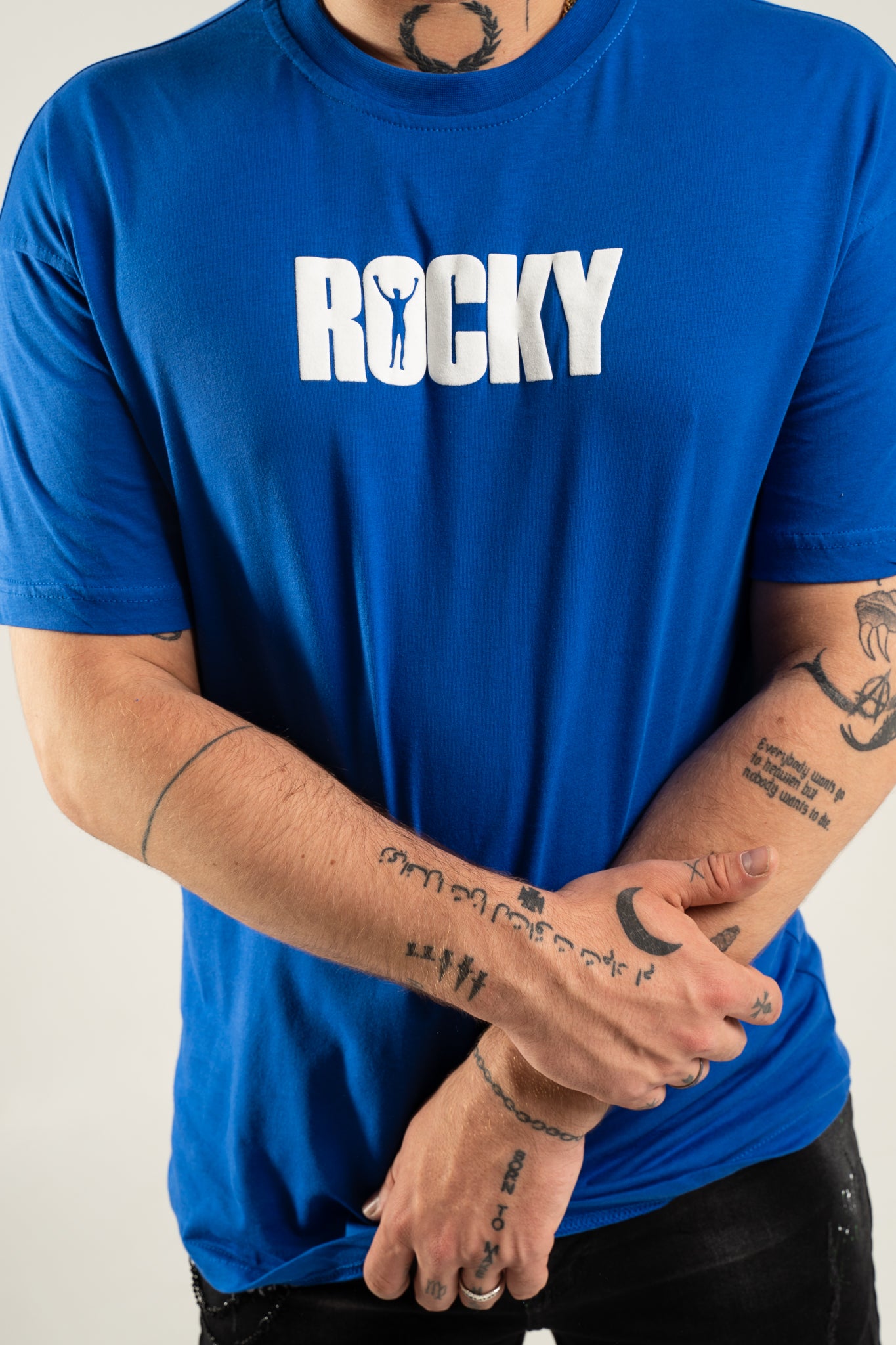 Koszulka Oversize "Rocky Balboa" - Niebieska