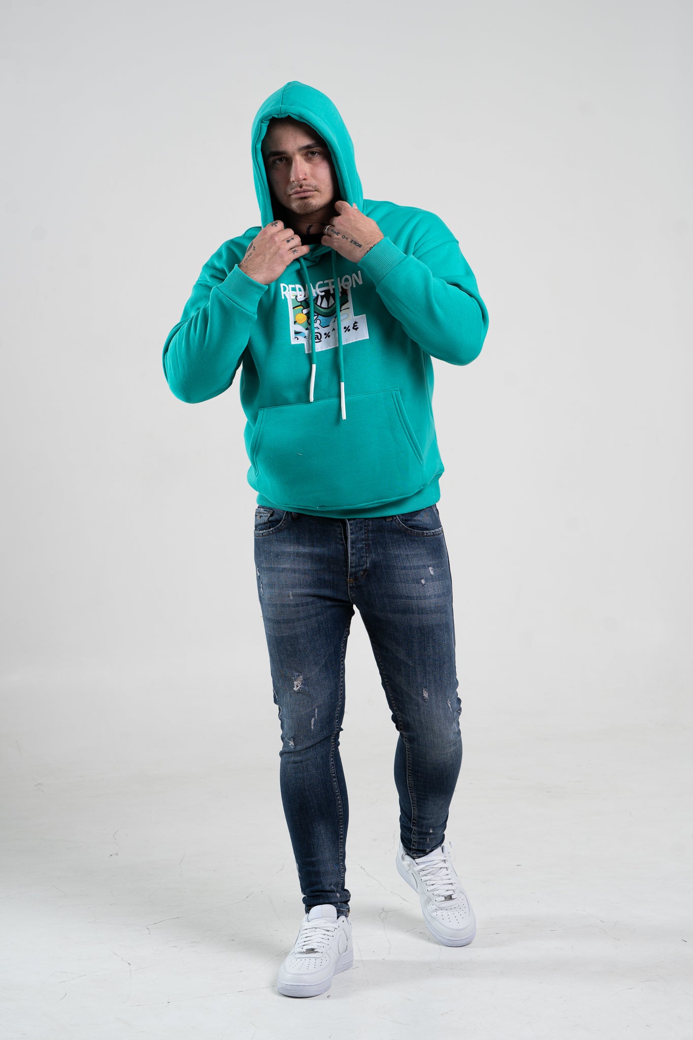 Turkusowa bluza męska "Conception"