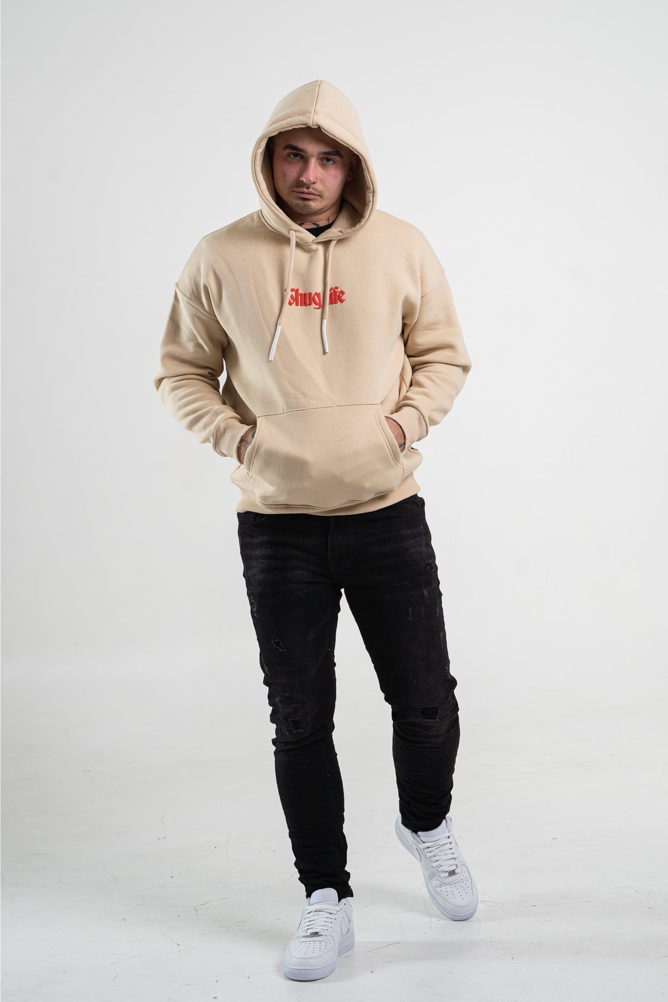 Beżowa bluza męska "Tupac Shakur"