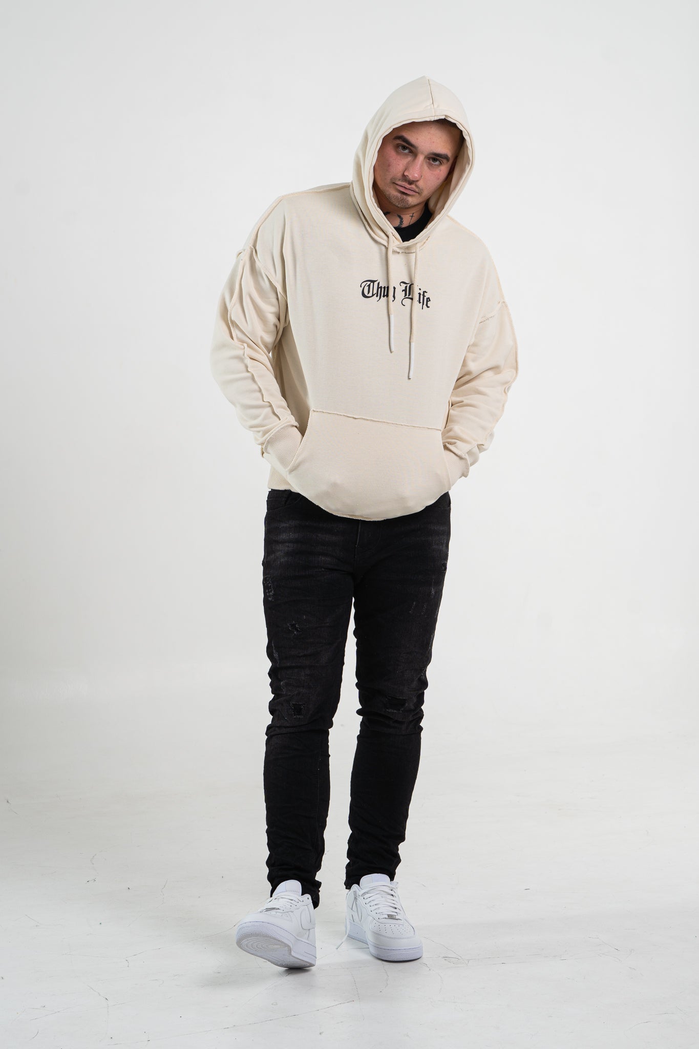 Beżowa bluza męska "Tupac"