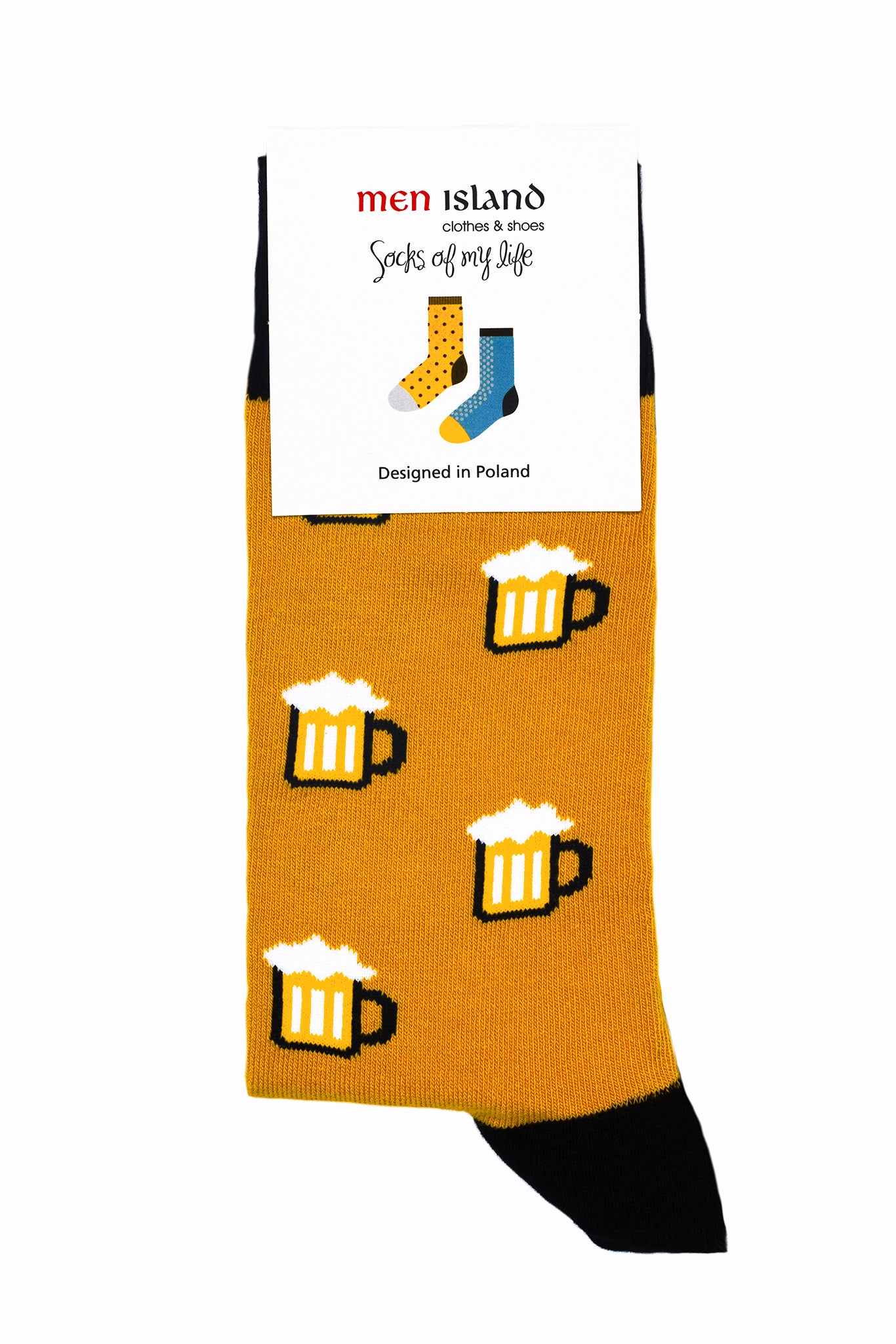 Skarpetki "Piwa na musztardowym tle"