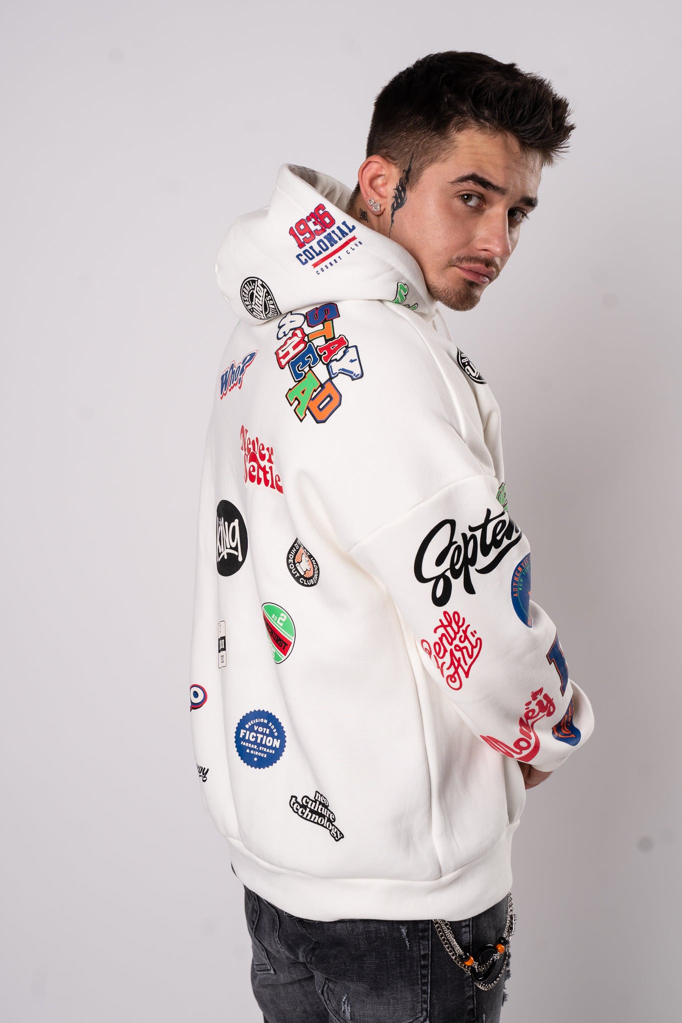 Bluza "Fullprint Mix" - Biała