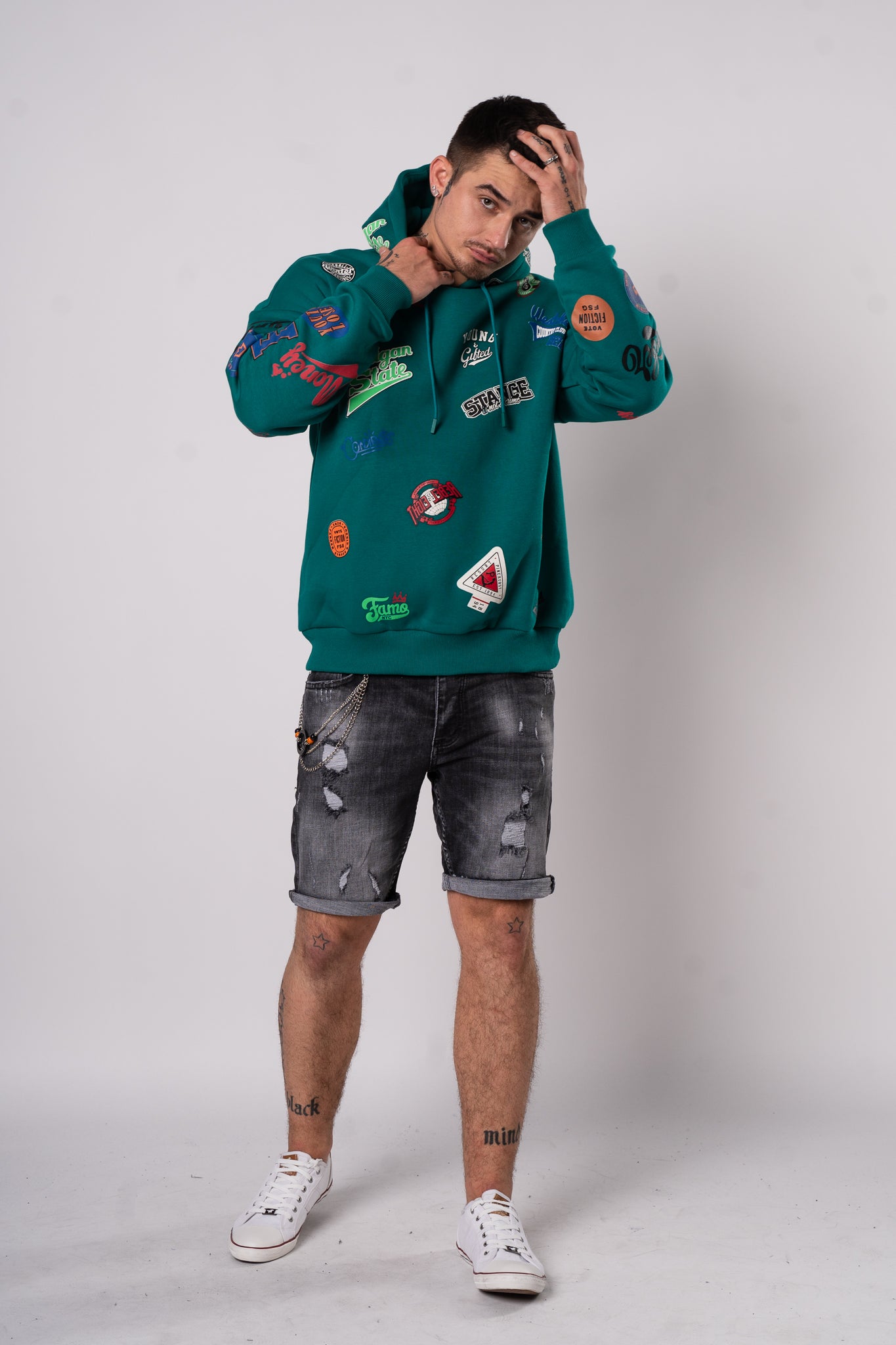 Bluza "Fullprint Mix" - Zielona
