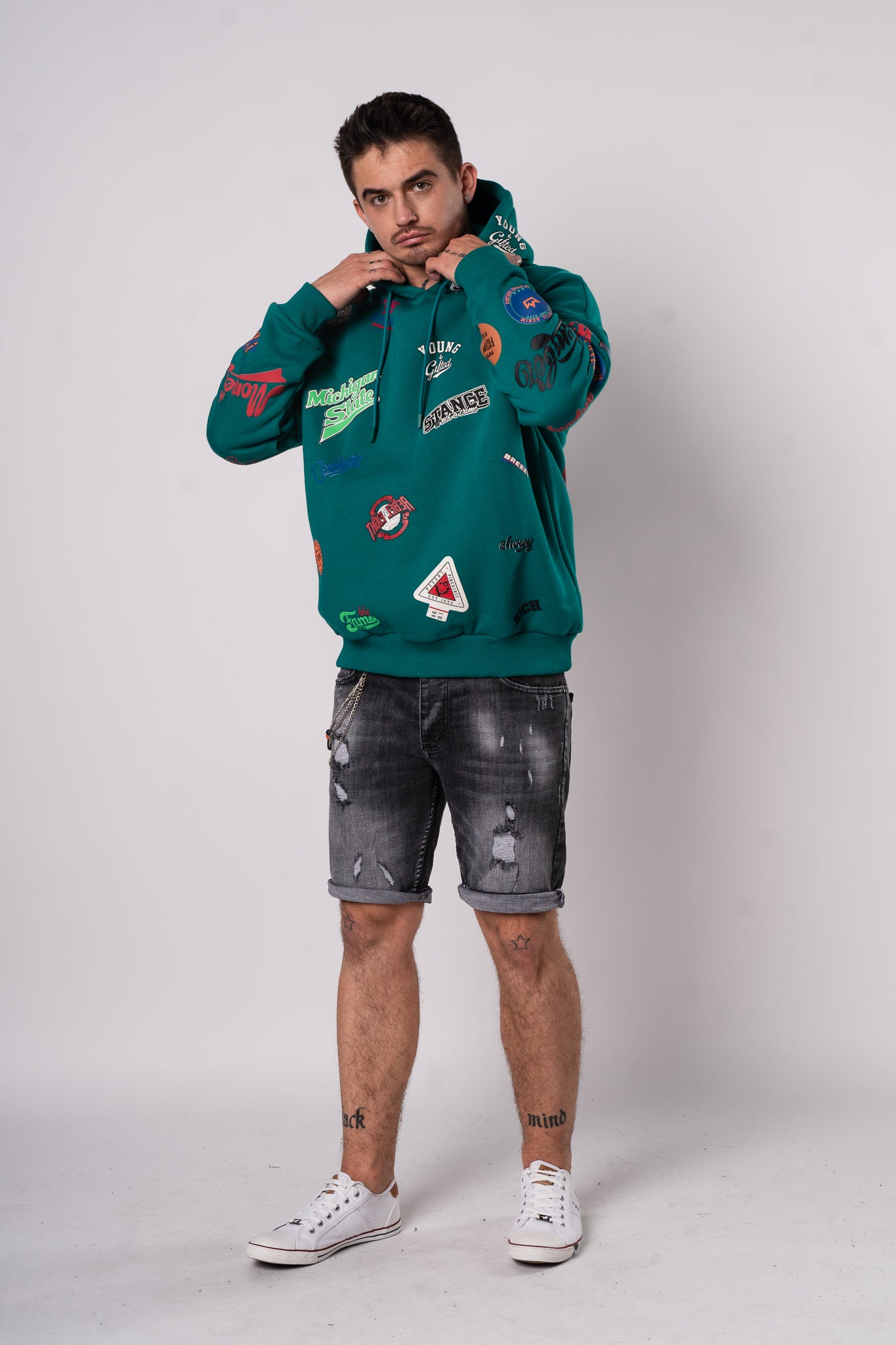 Bluza "Fullprint Mix" - Zielona
