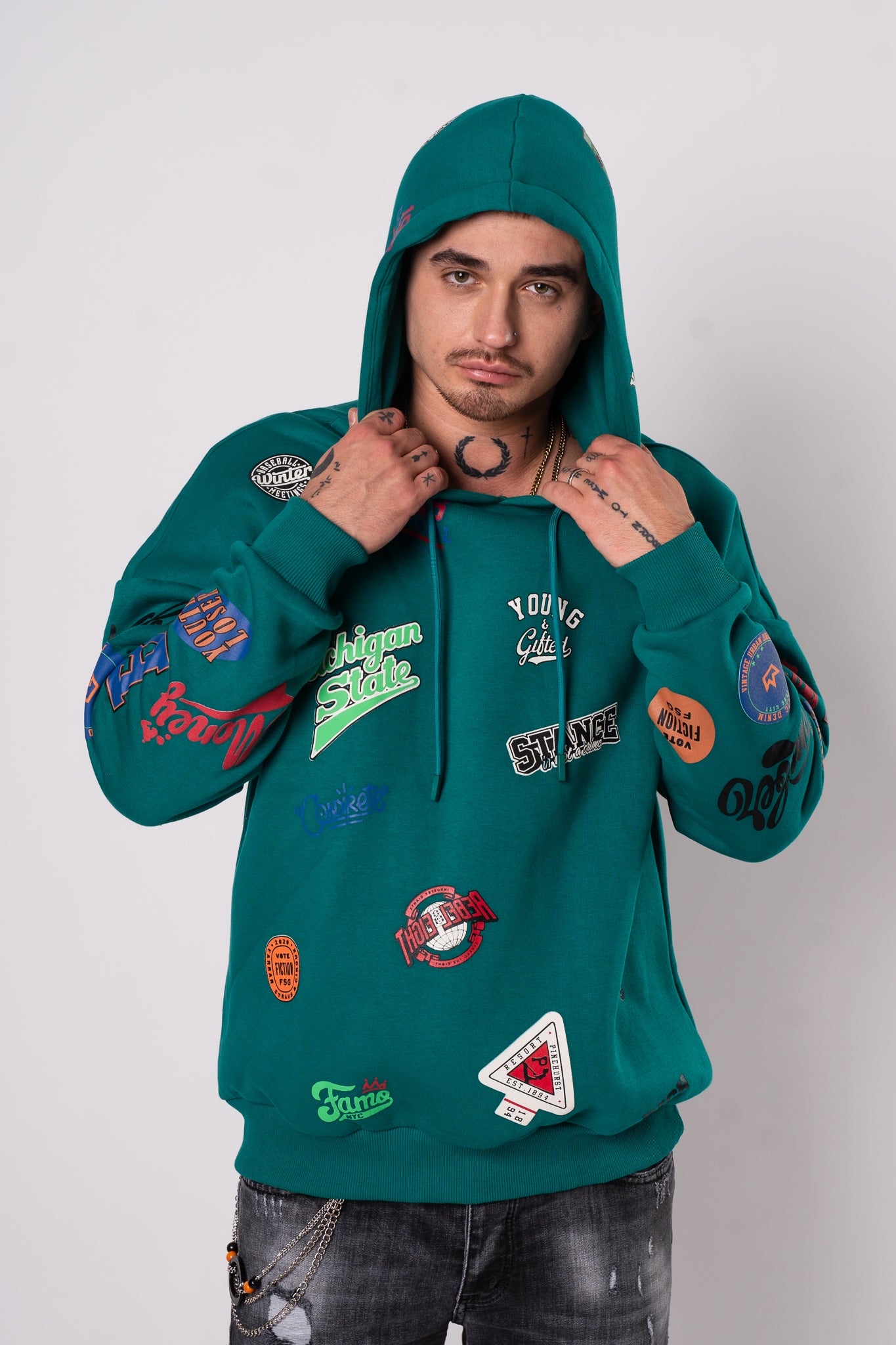 Bluza "Fullprint Mix" - Zielona