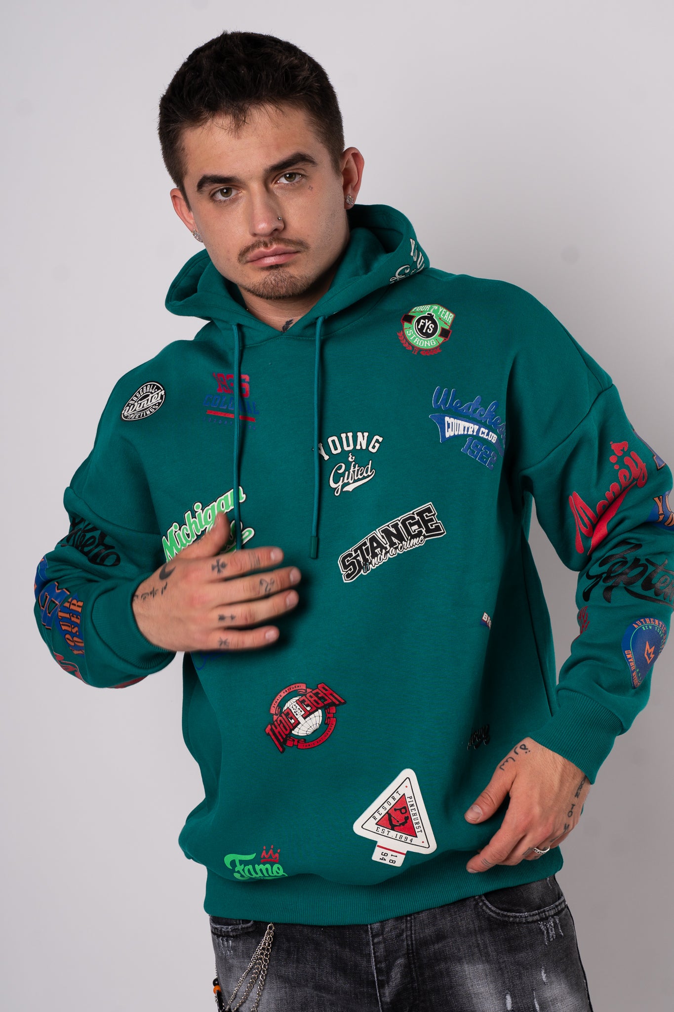 Bluza "Fullprint Mix" - Zielona