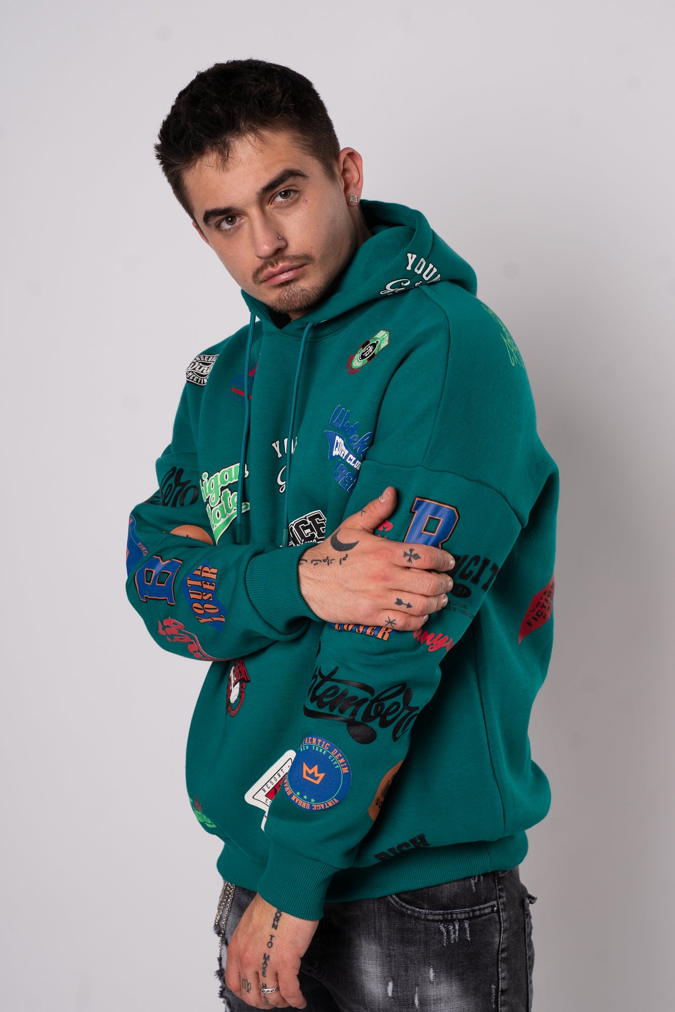 Bluza "Fullprint Mix" - Zielona