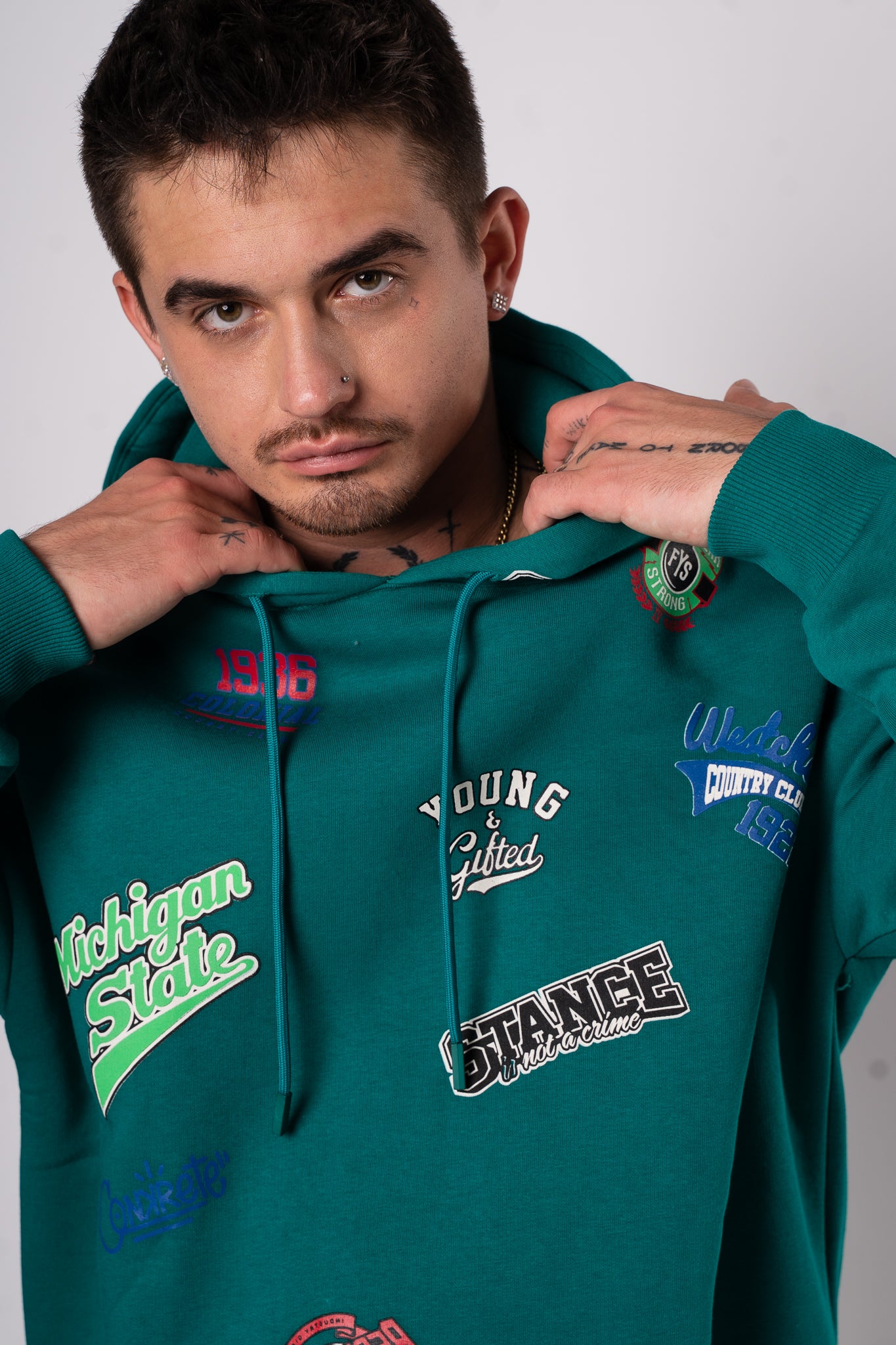 Bluza "Fullprint Mix" - Zielona