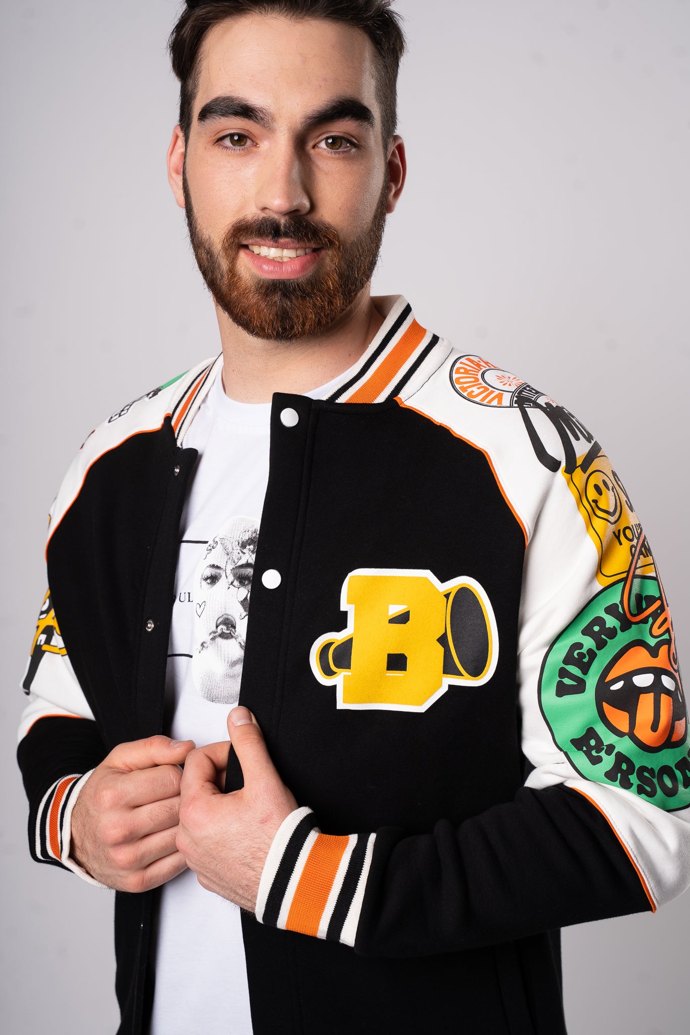 Baseballówka "Dodgers" - Czarno-Biała