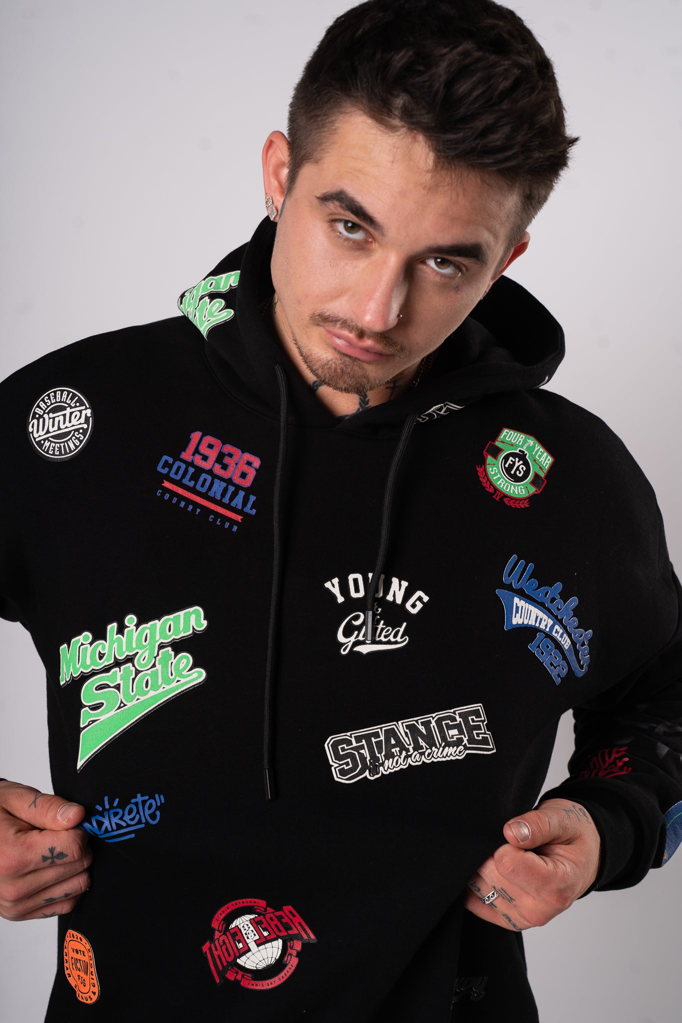 Bluza "Fullprint Mix" - Czarna