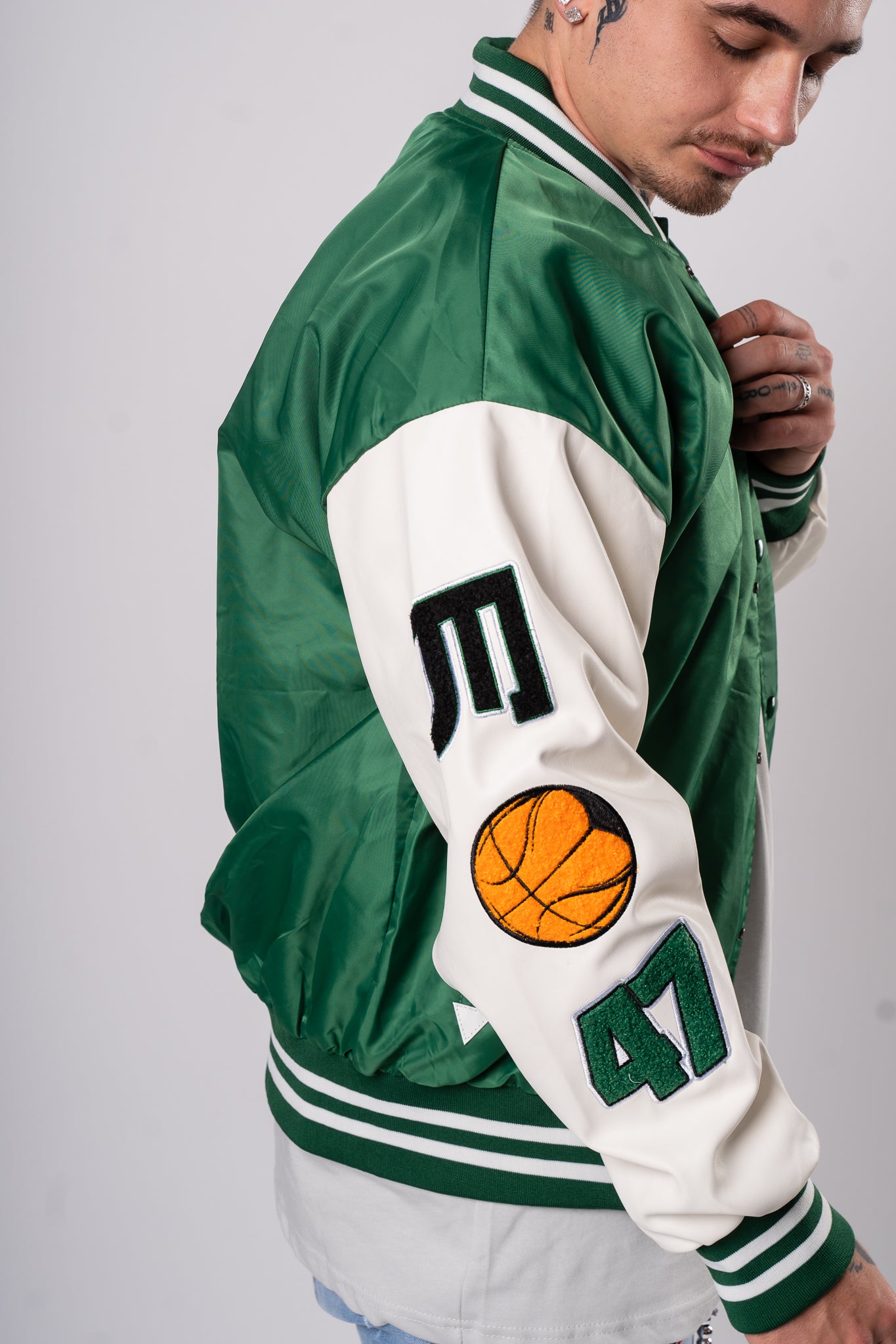 Baseballówka "CG" - Zielono-biała