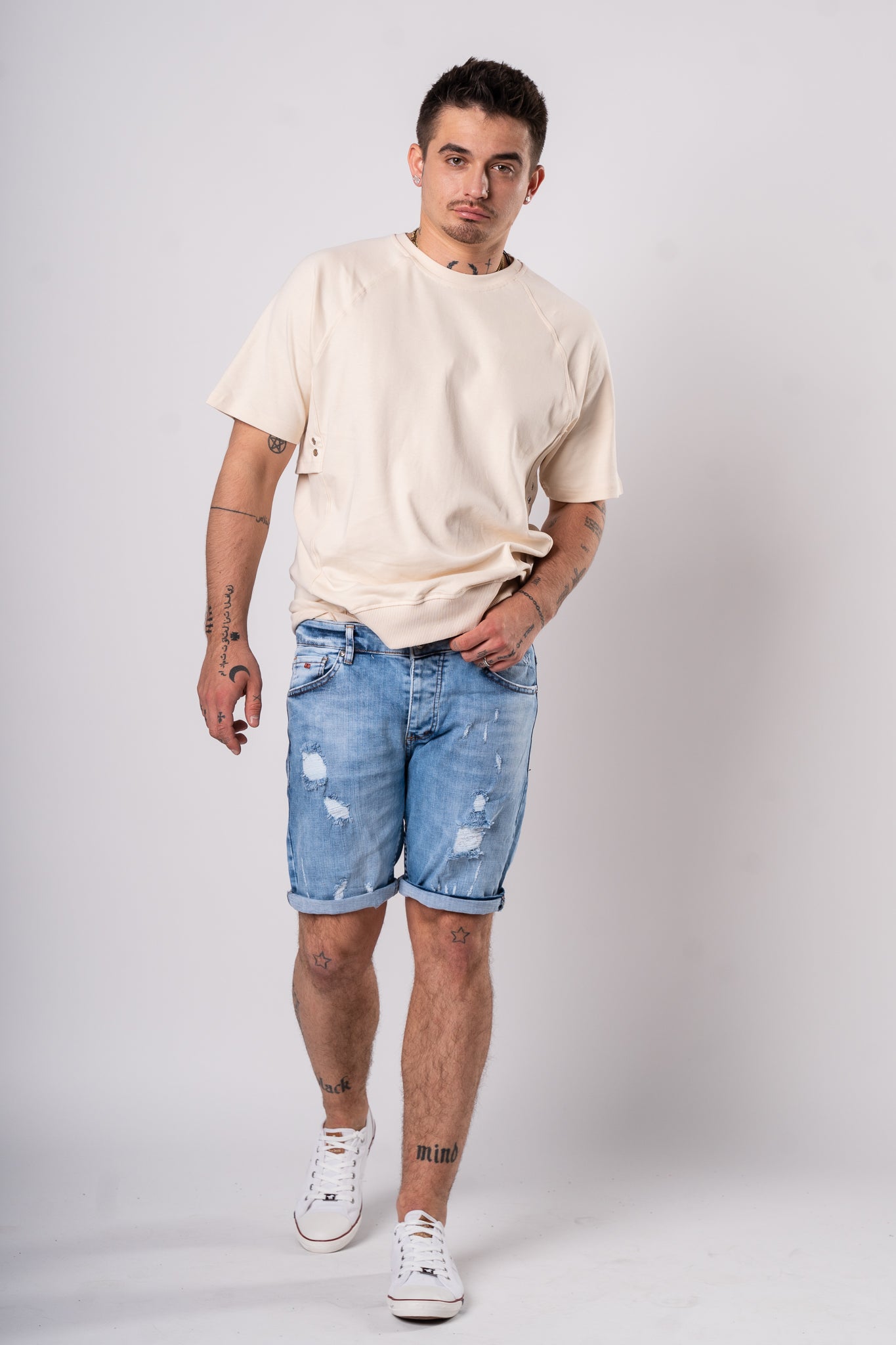 Koszulka Oversize "Basic" - jasny kremowy