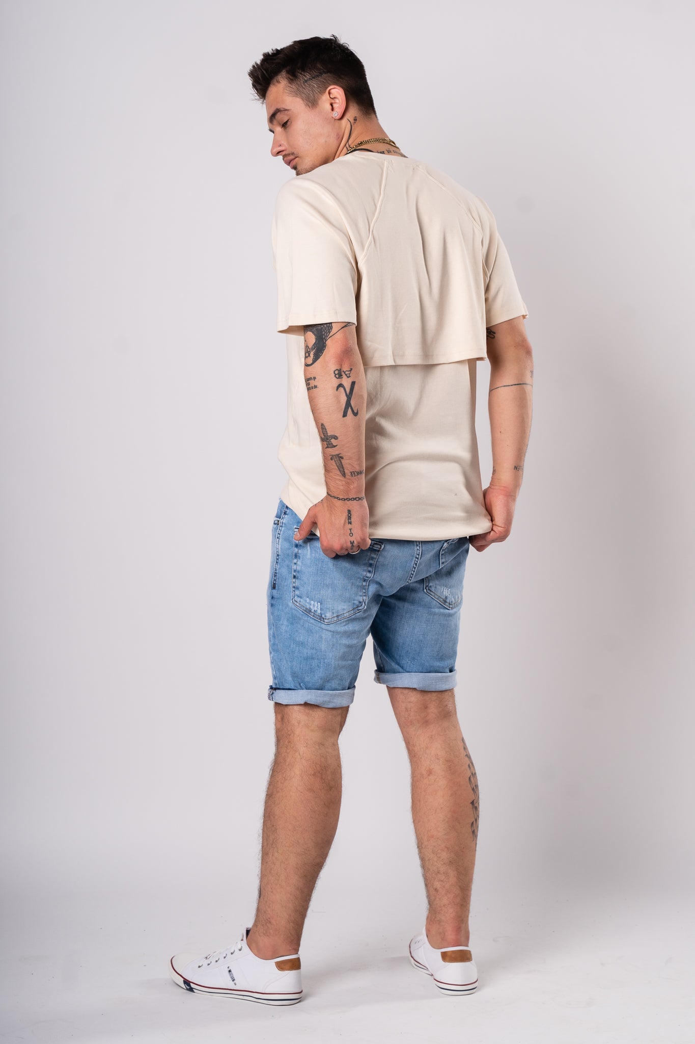 Koszulka Oversize "Basic" - jasny kremowy