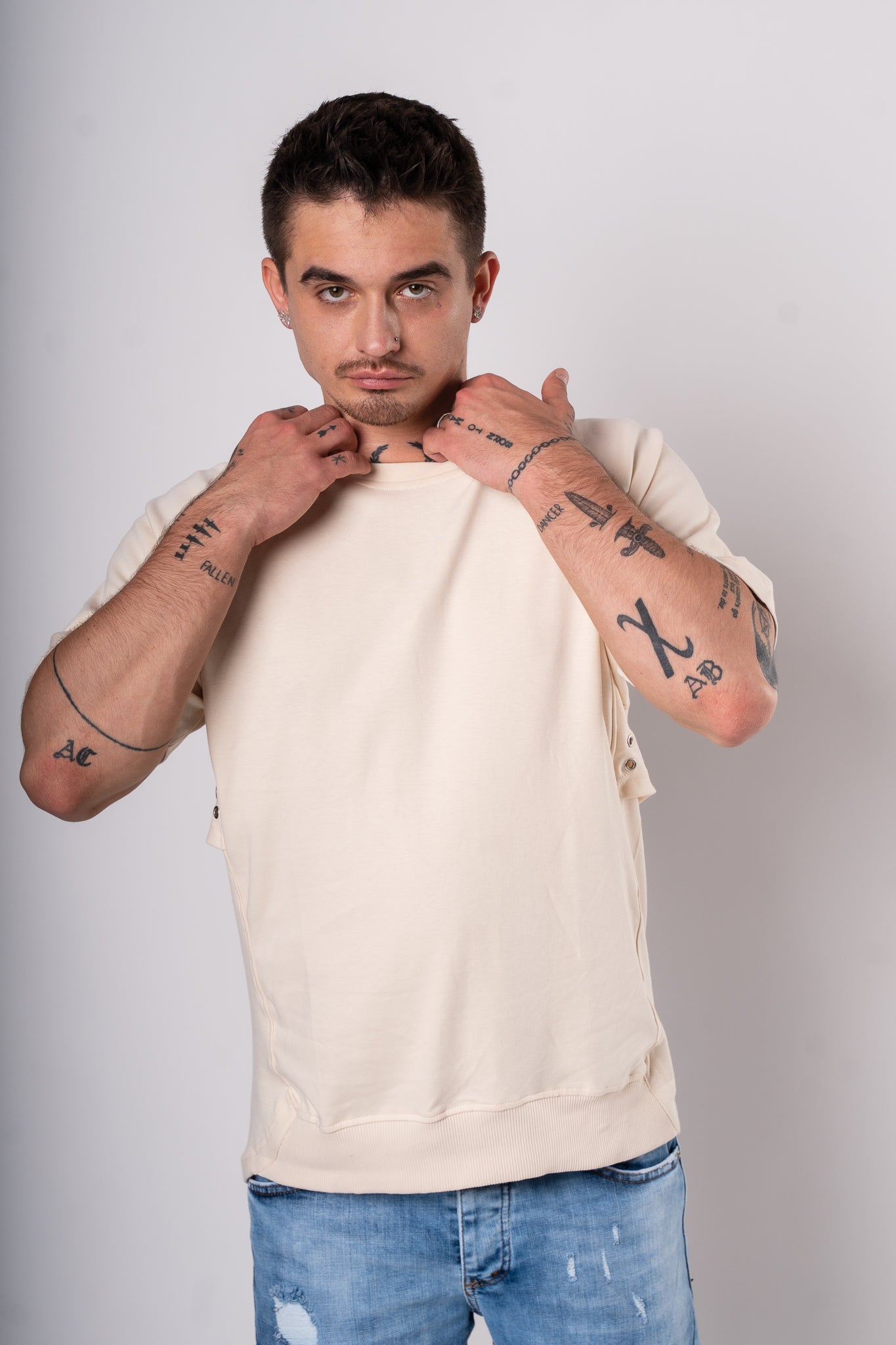 Koszulka Oversize "Basic" - jasny kremowy