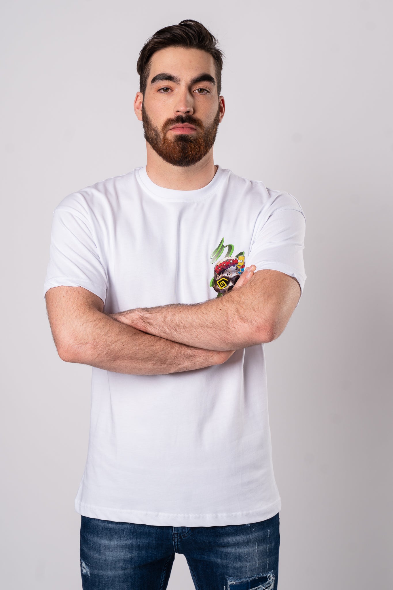 Koszulka Oversize "Skull" - biały