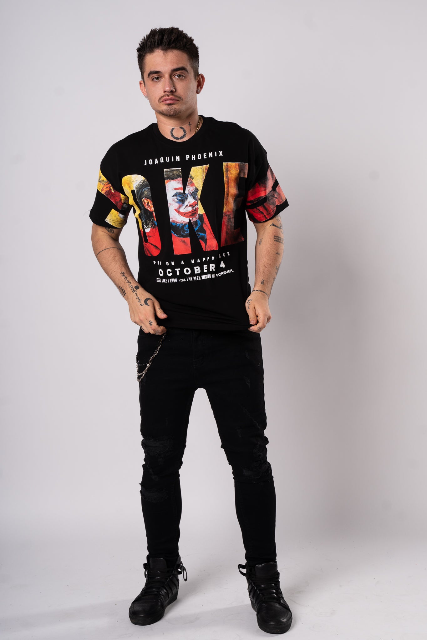 Koszulka Oversize "Joker" - czarny