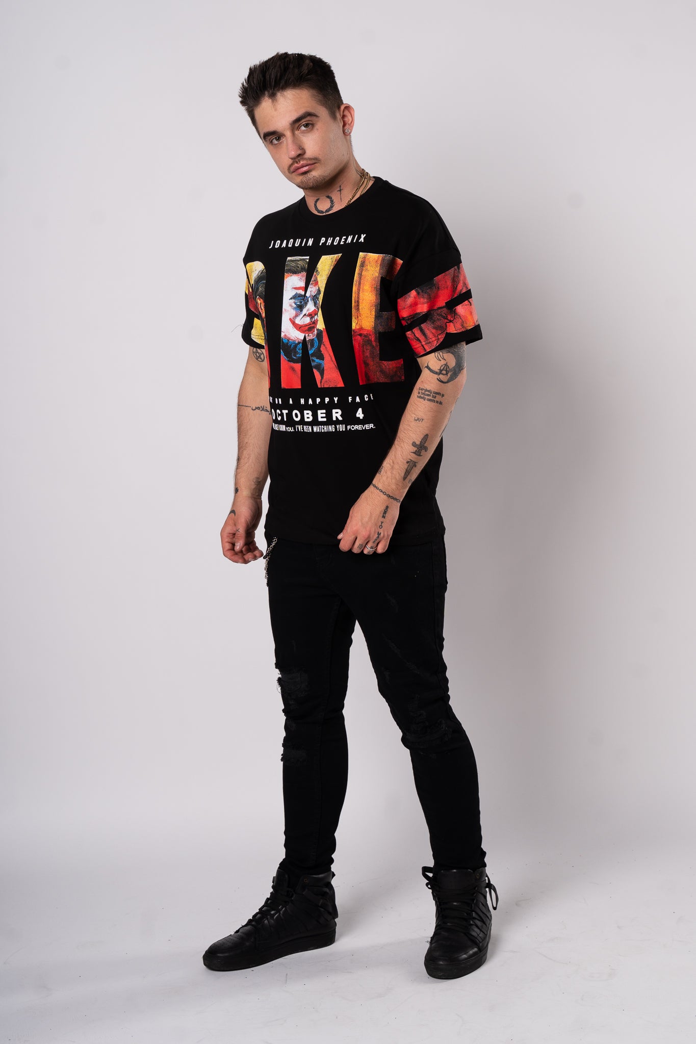 Koszulka Oversize "Joker" - czarny