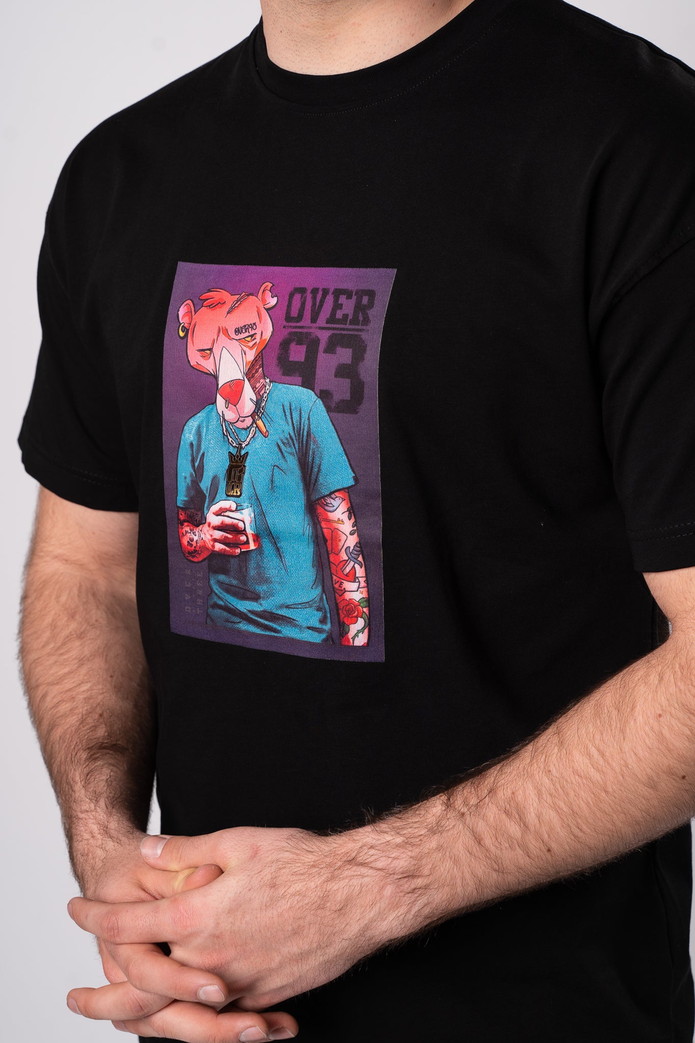 Koszulka Oversize "Over" - czarna