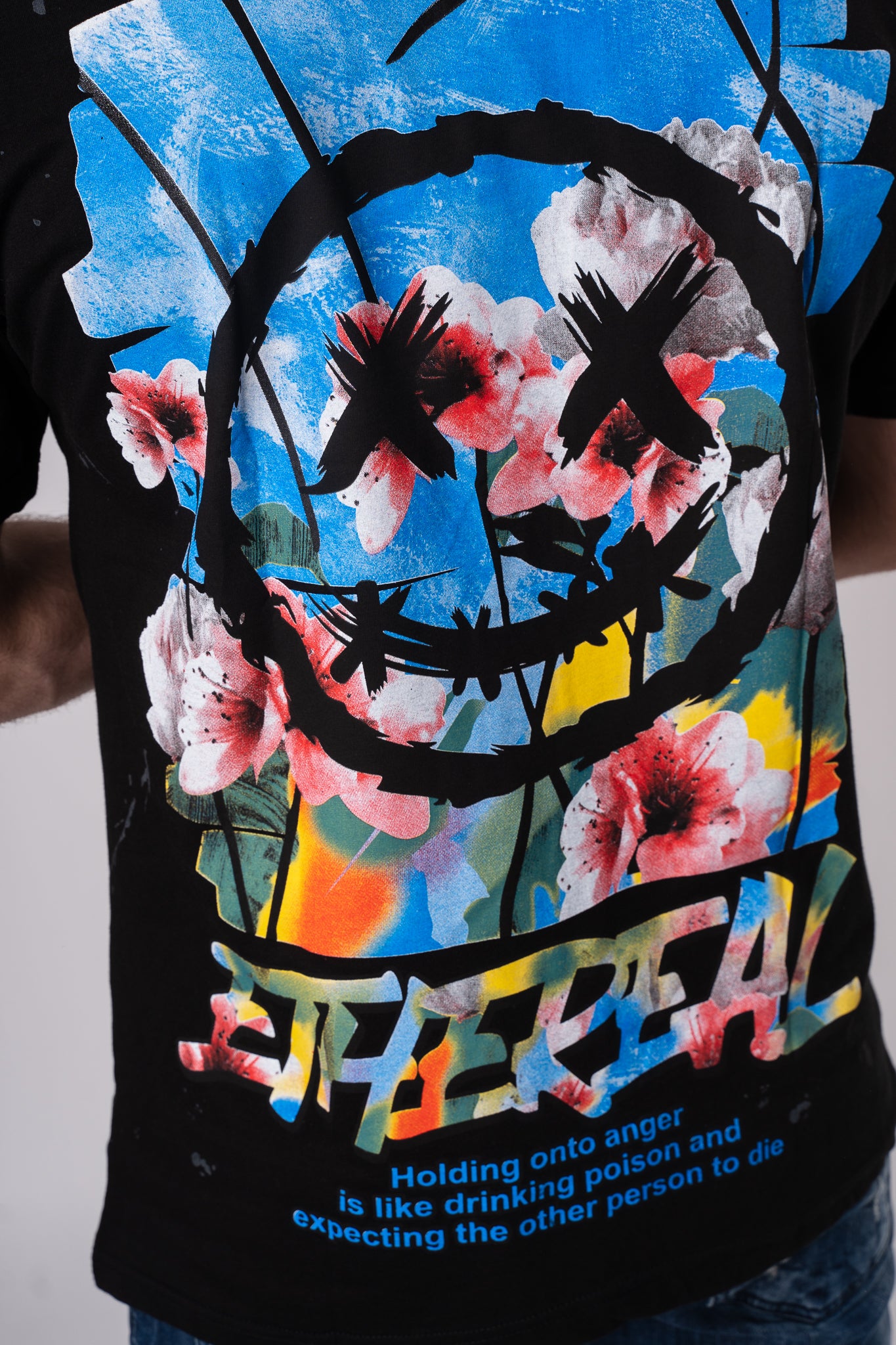 Koszulka Oversize "Etheral" - Czarna