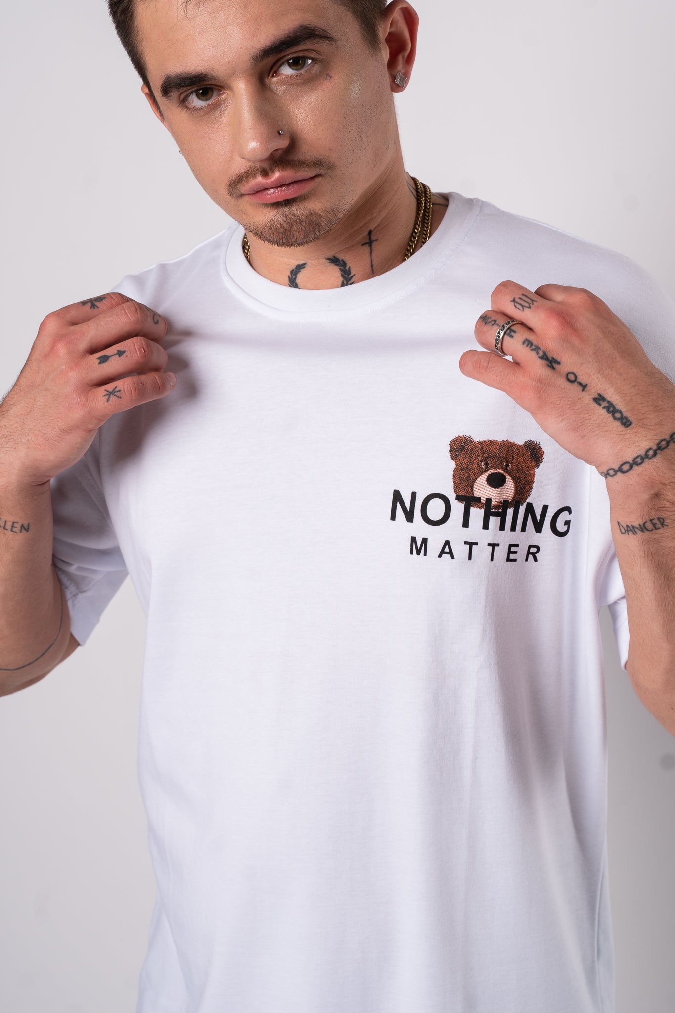 Koszulka Oversize "Nothing Matter" - Biała