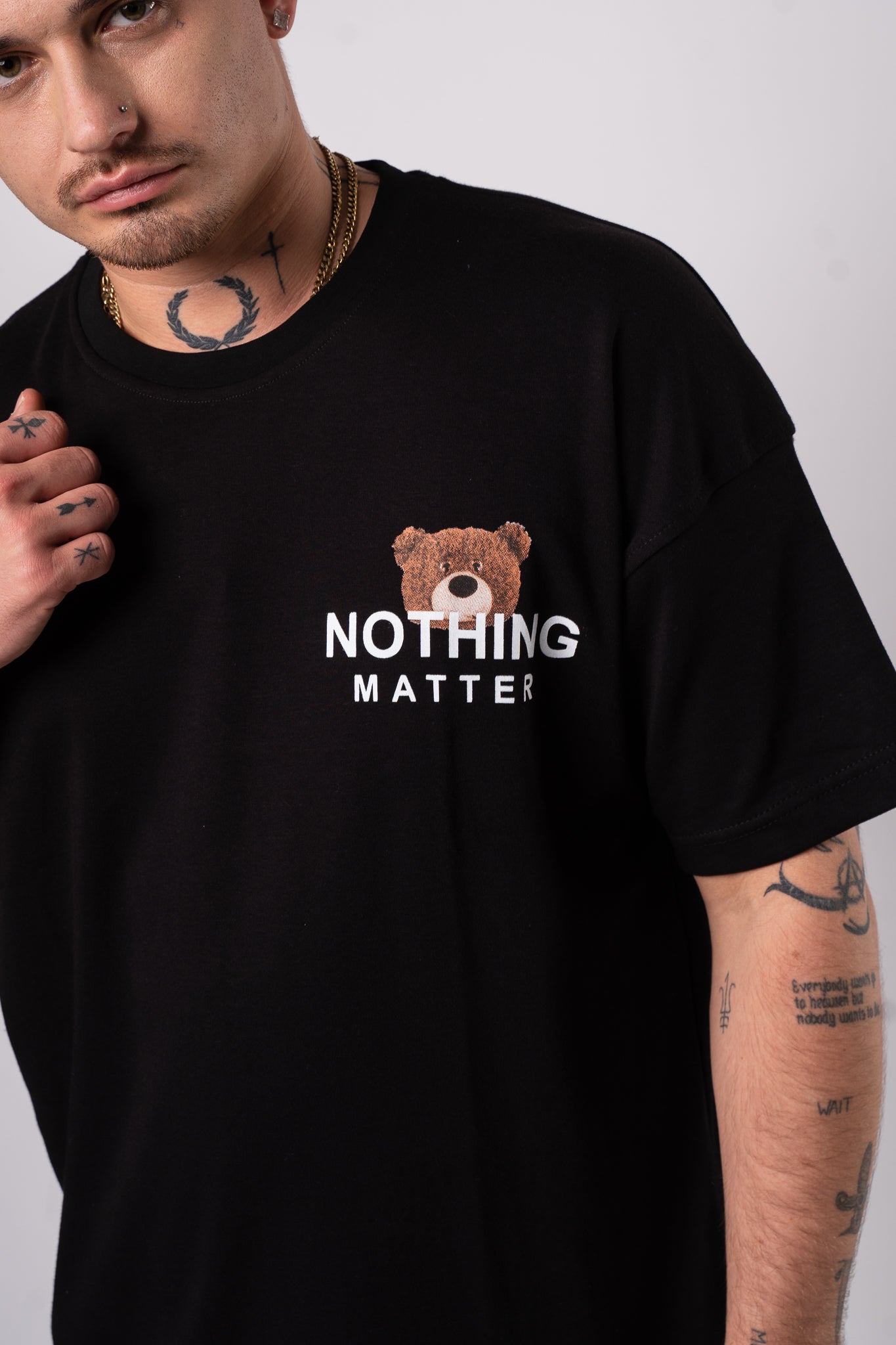 Koszulka Oversize "Nothing Matter" - Czarna