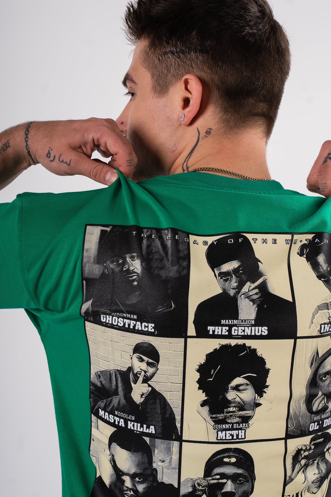 Koszulka Oversize "Gangsters" - zielona