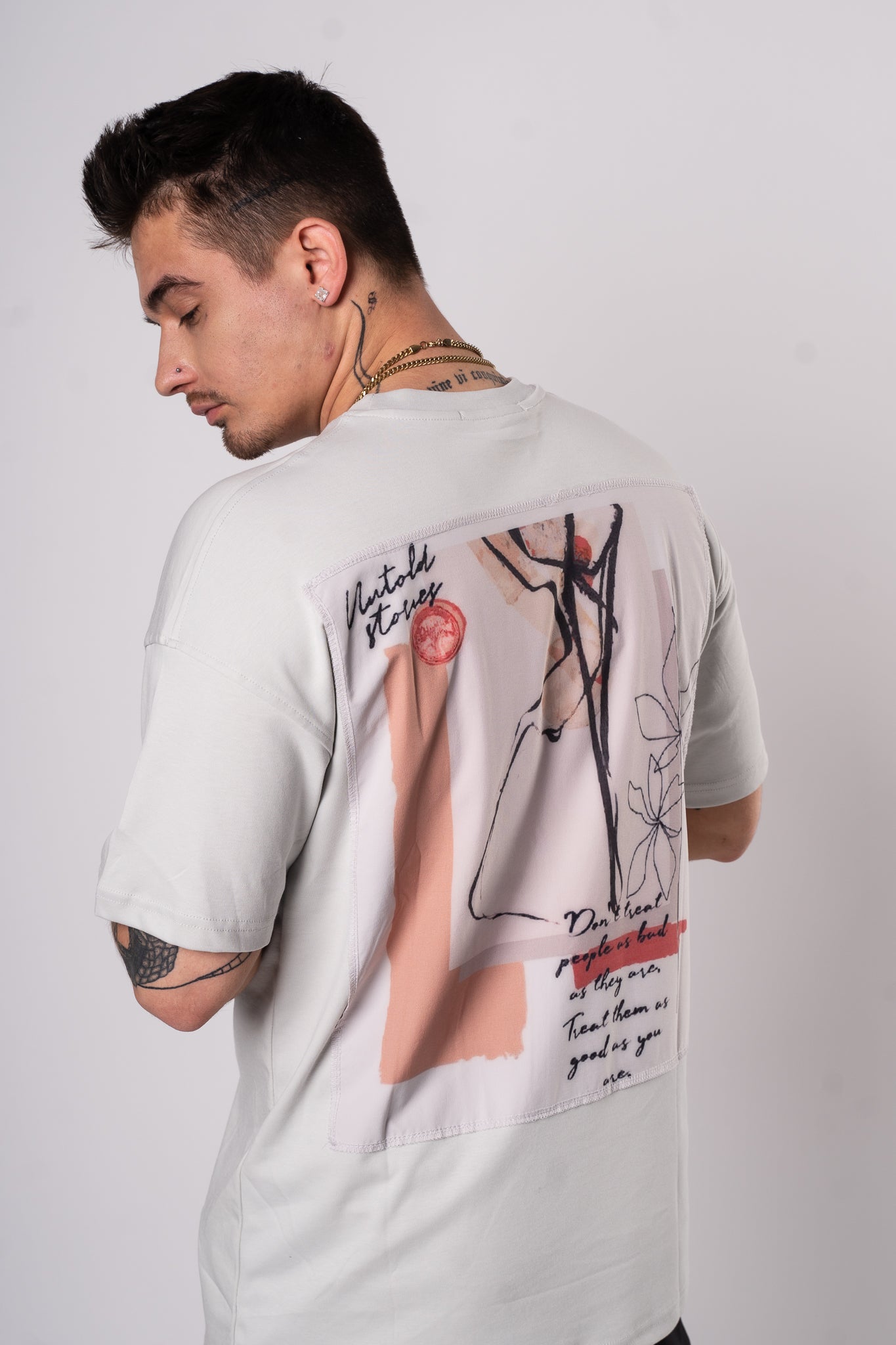 Koszulka Oversize "I am Fine" - Szary