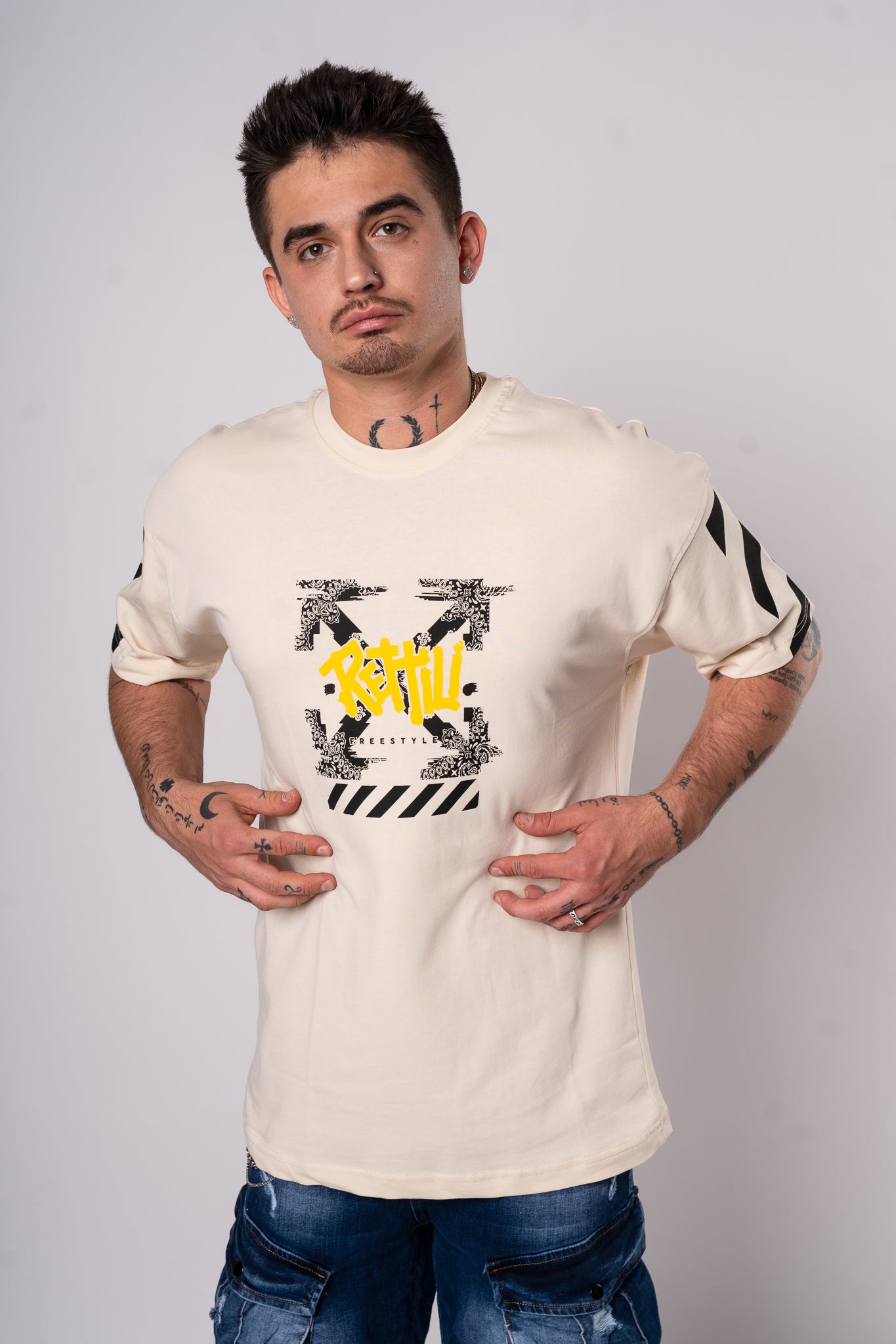 Koszulka Oversize "SALE" - Beżowa