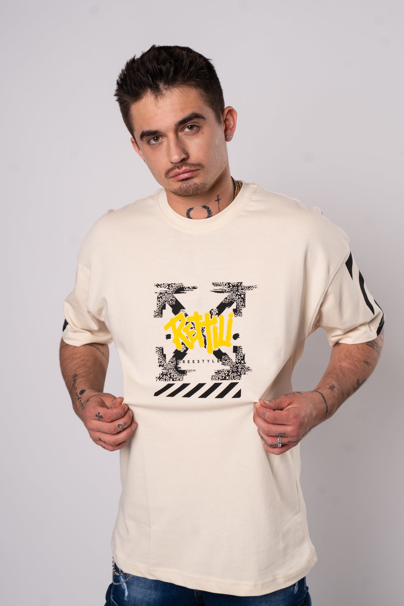 Koszulka Oversize "SALE" - Beżowa