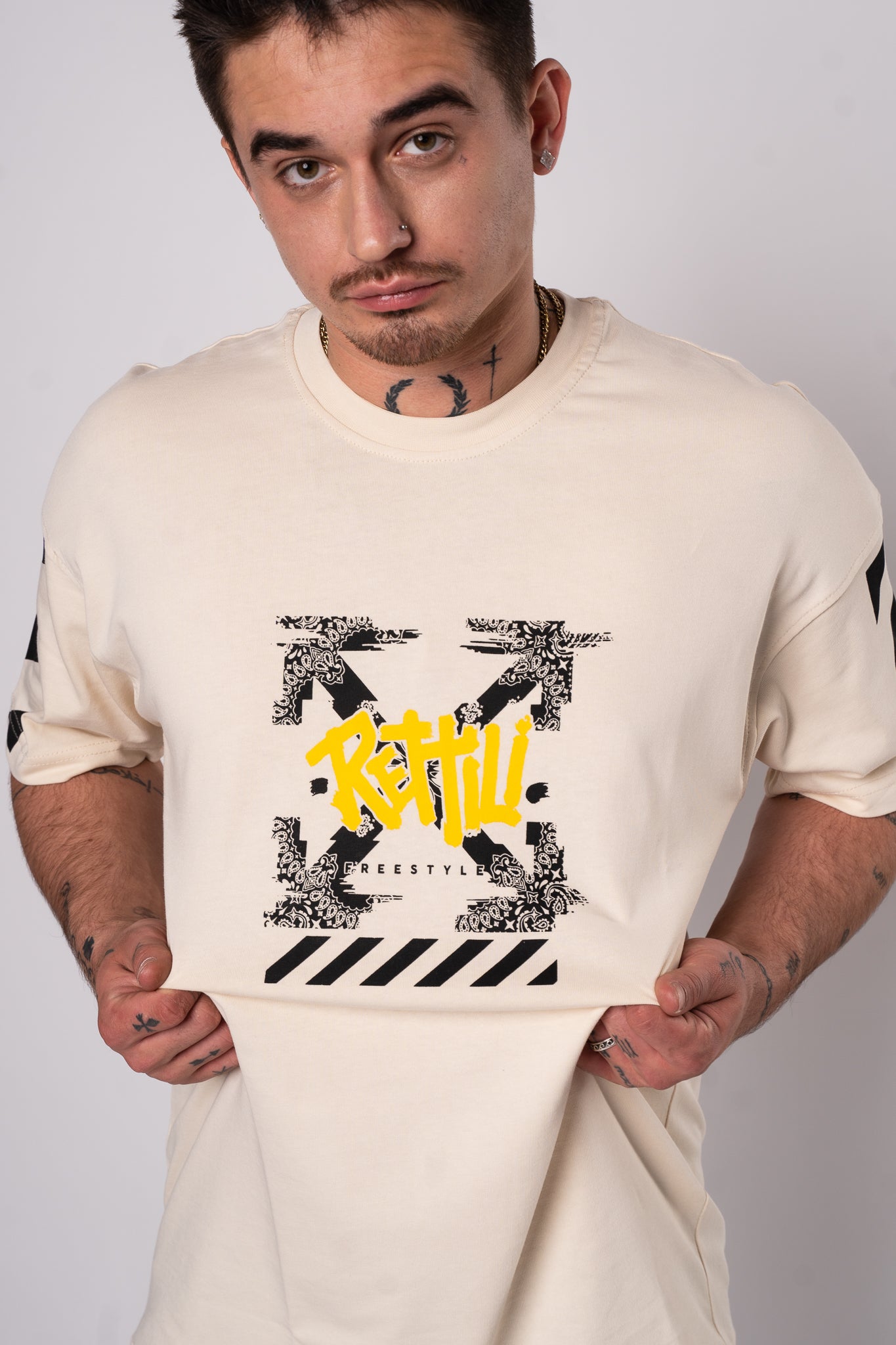 Koszulka Oversize "SALE" - Beżowa