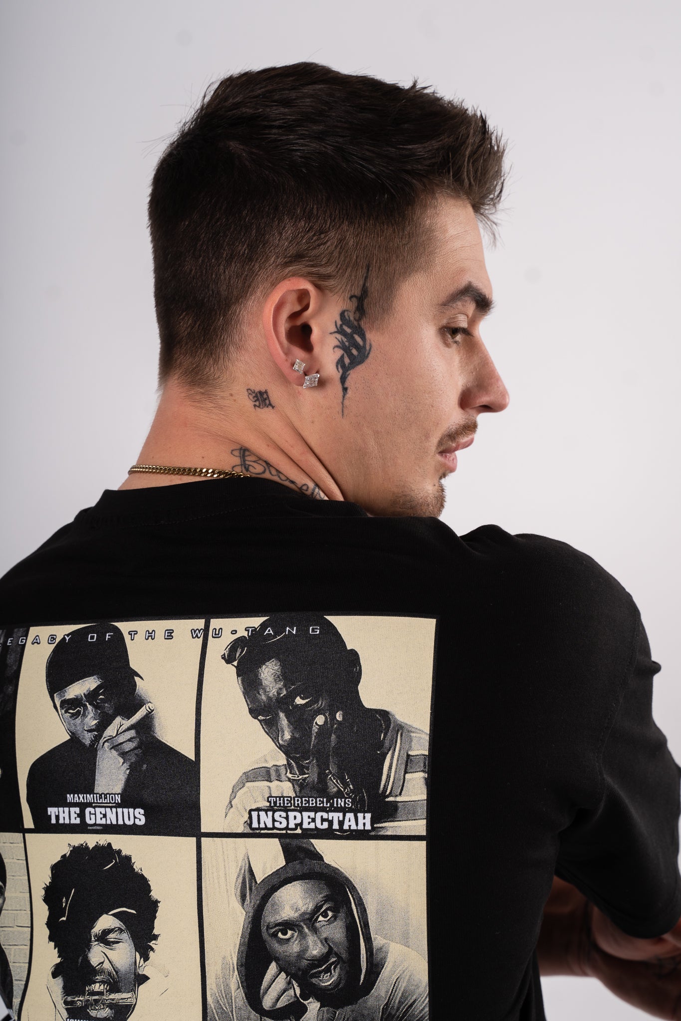 Koszulka Oversize "Gangsters" - czarna