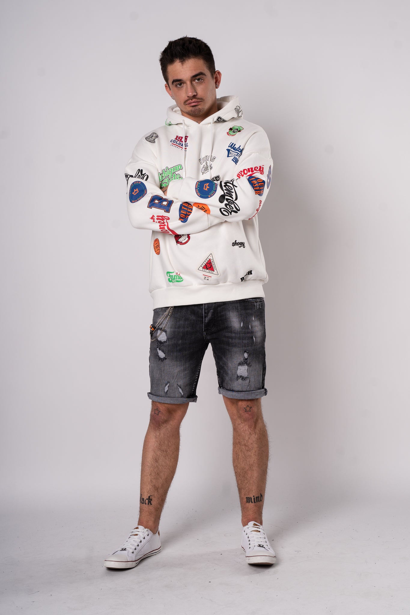 Bluza "Fullprint Mix" - Biała