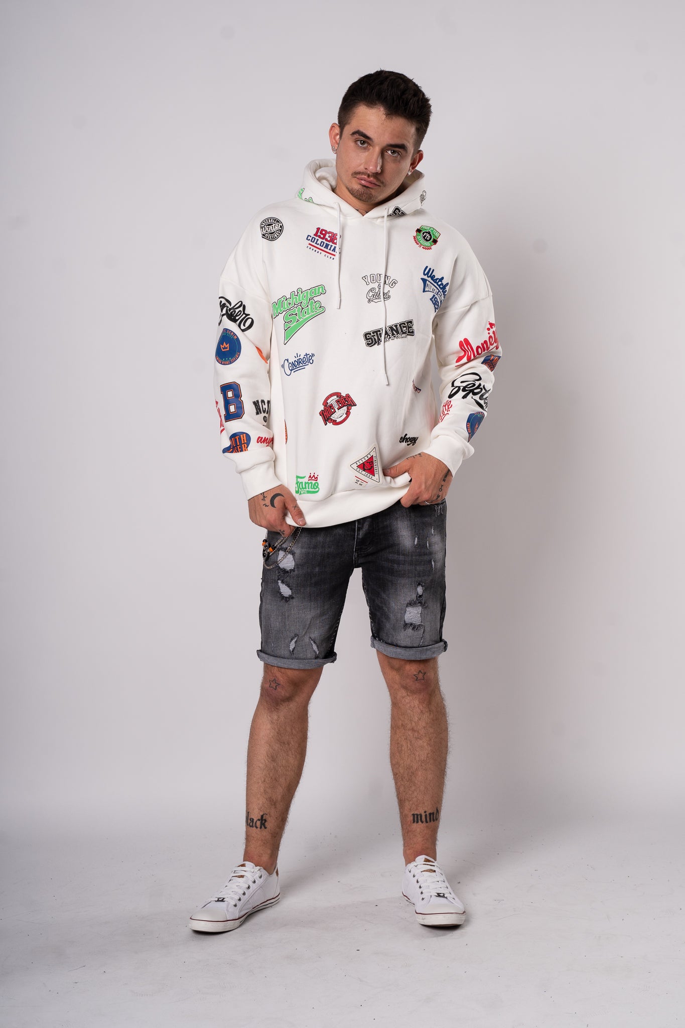 Bluza "Fullprint Mix" - Biała