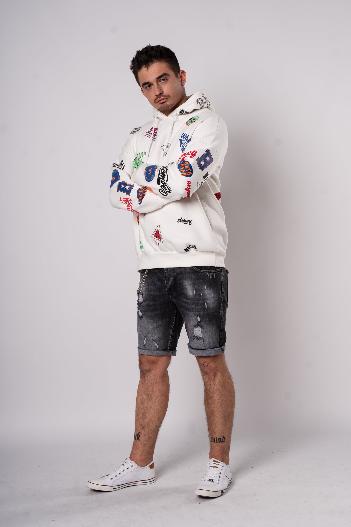 Bluza "Fullprint Mix" - Biała