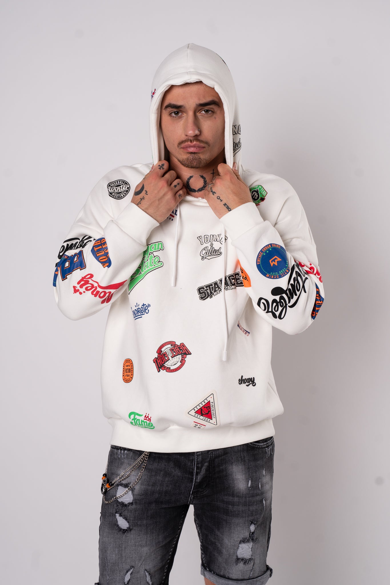 Bluza "Fullprint Mix" - Biała