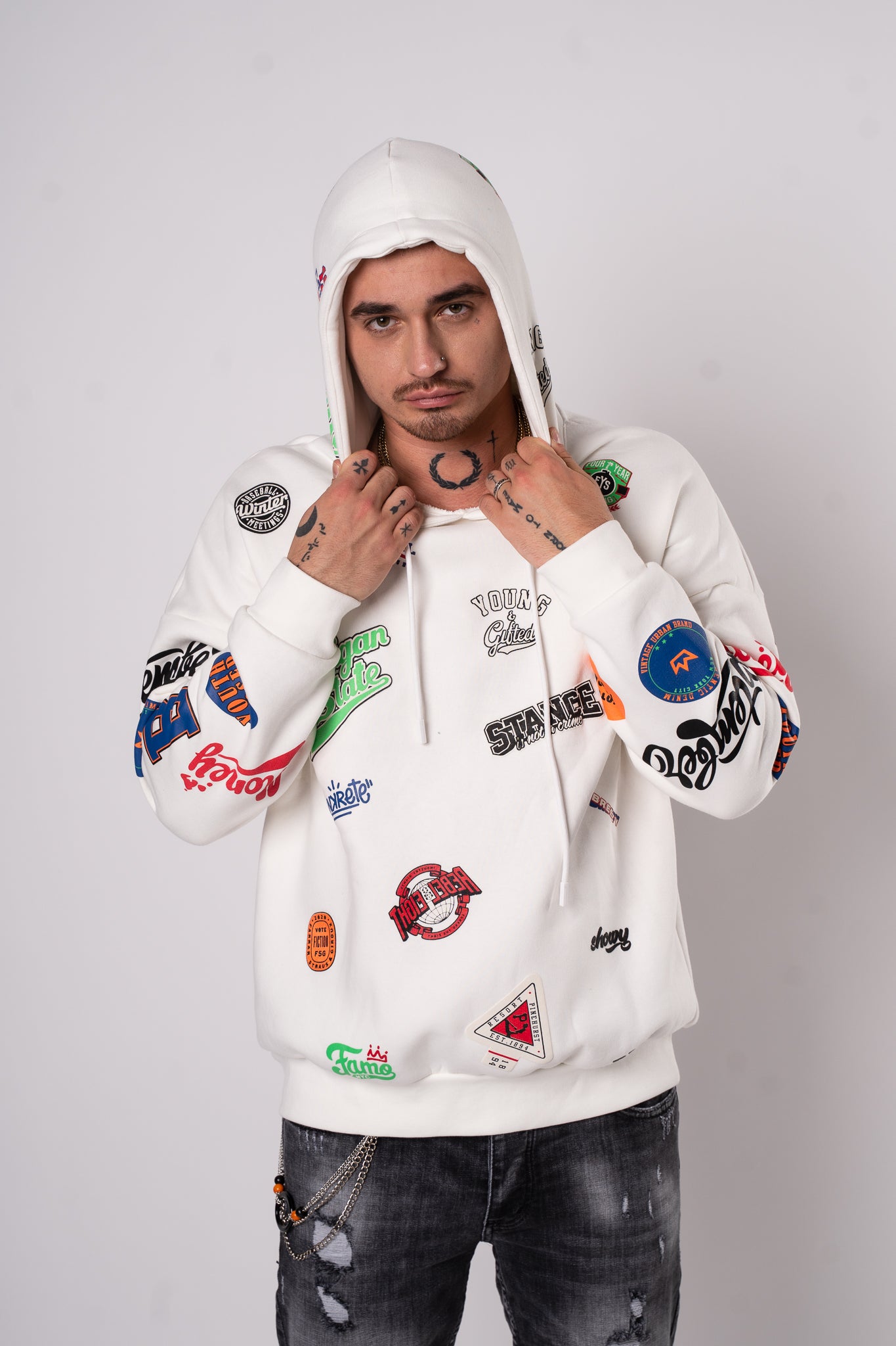 Bluza "Fullprint Mix" - Biała