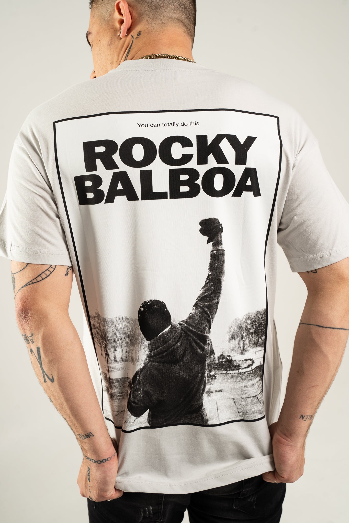 Koszulka Oversize "Rocky Balboa" - Biała