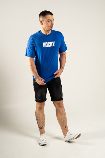 Koszulka Oversize "Rocky Balboa" - Niebieska