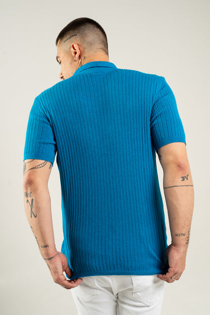 Koszulka "Sweter" - Niebieska
