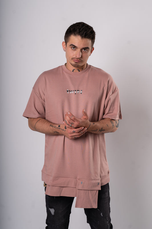 Koszulka Oversize "Twist" - beżowa