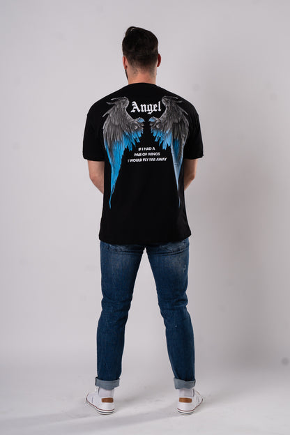Koszulka Oversize "Angel" - czarna