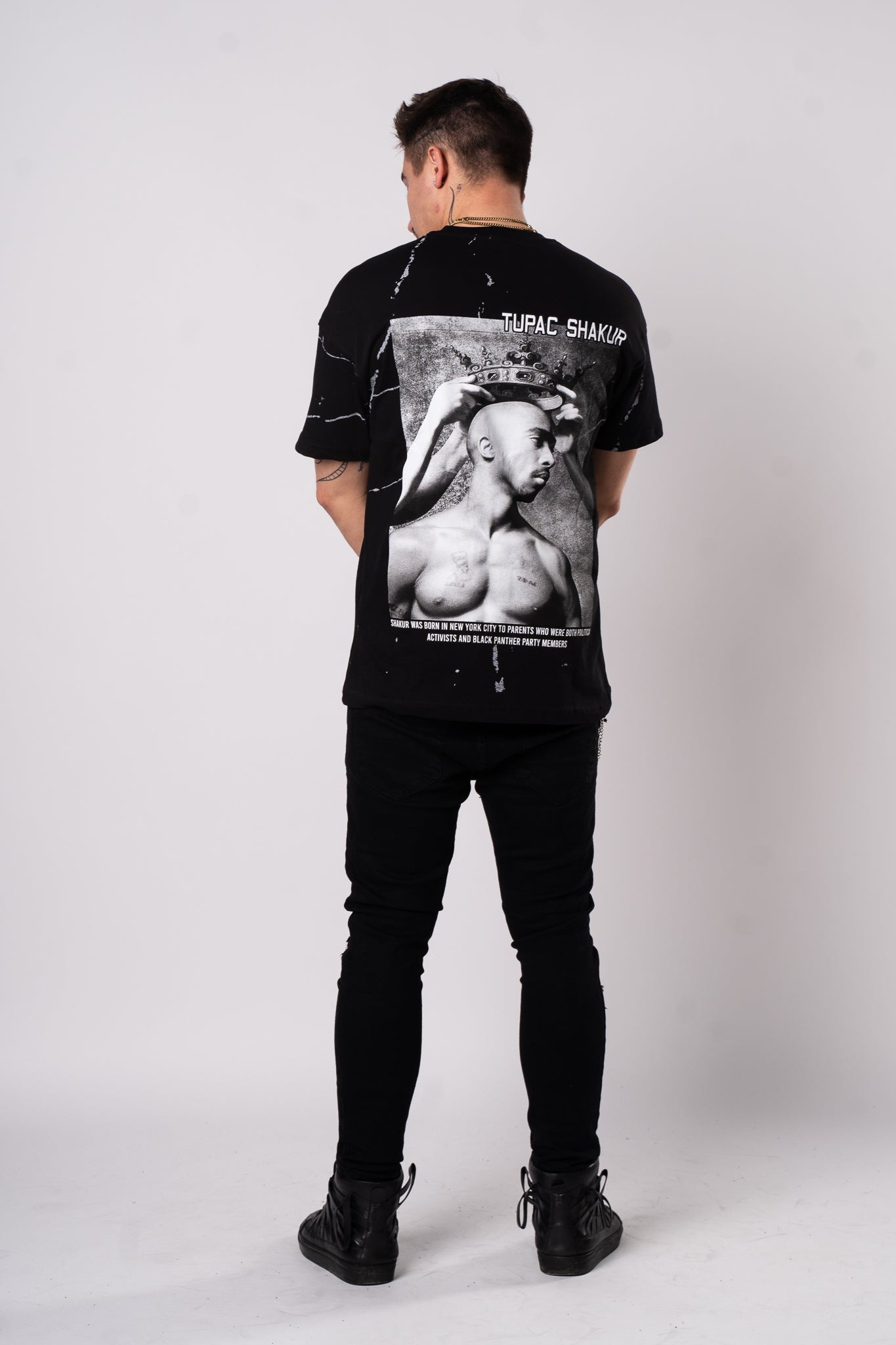Koszulka Oversize "Tupac" - czarny