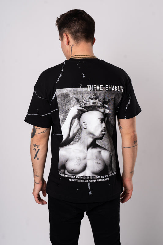 Koszulka Oversize "Tupac" - czarny