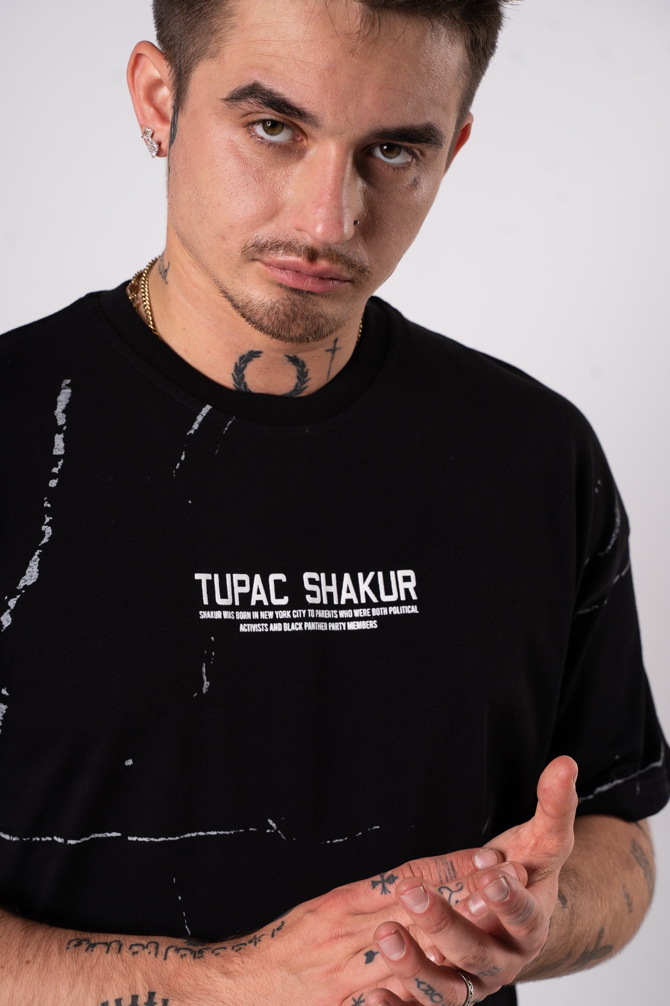 Koszulka Oversize "Tupac" - czarny