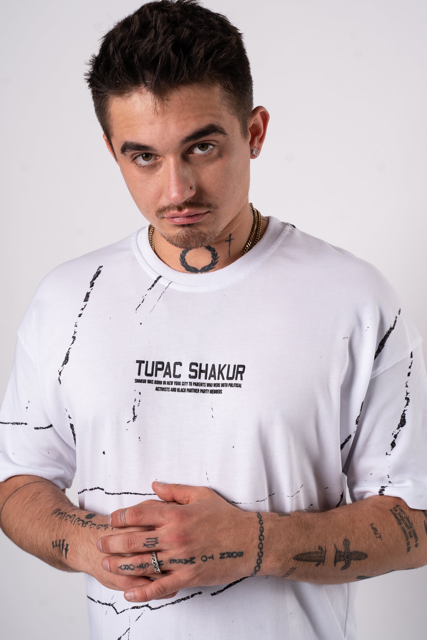 Koszulka Oversize "Tupac" - biały